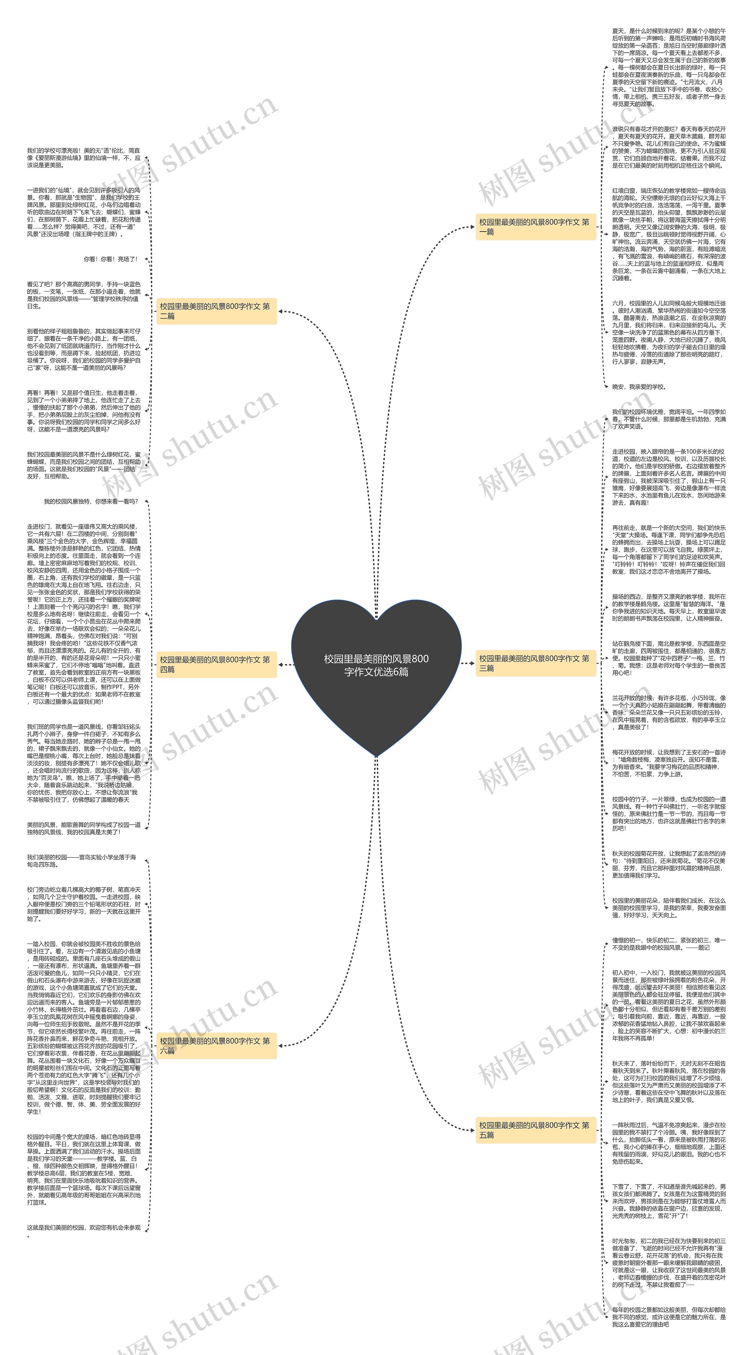 校园里最美丽的风景800字作文优选6篇思维导图