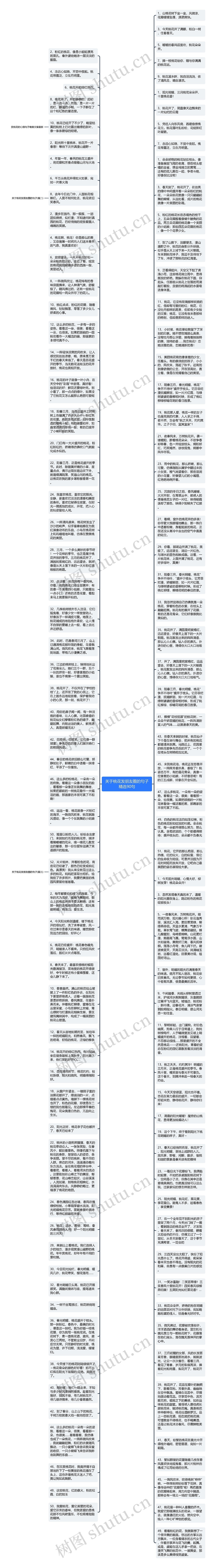 关于桃花发朋友圈的句子精选90句思维导图