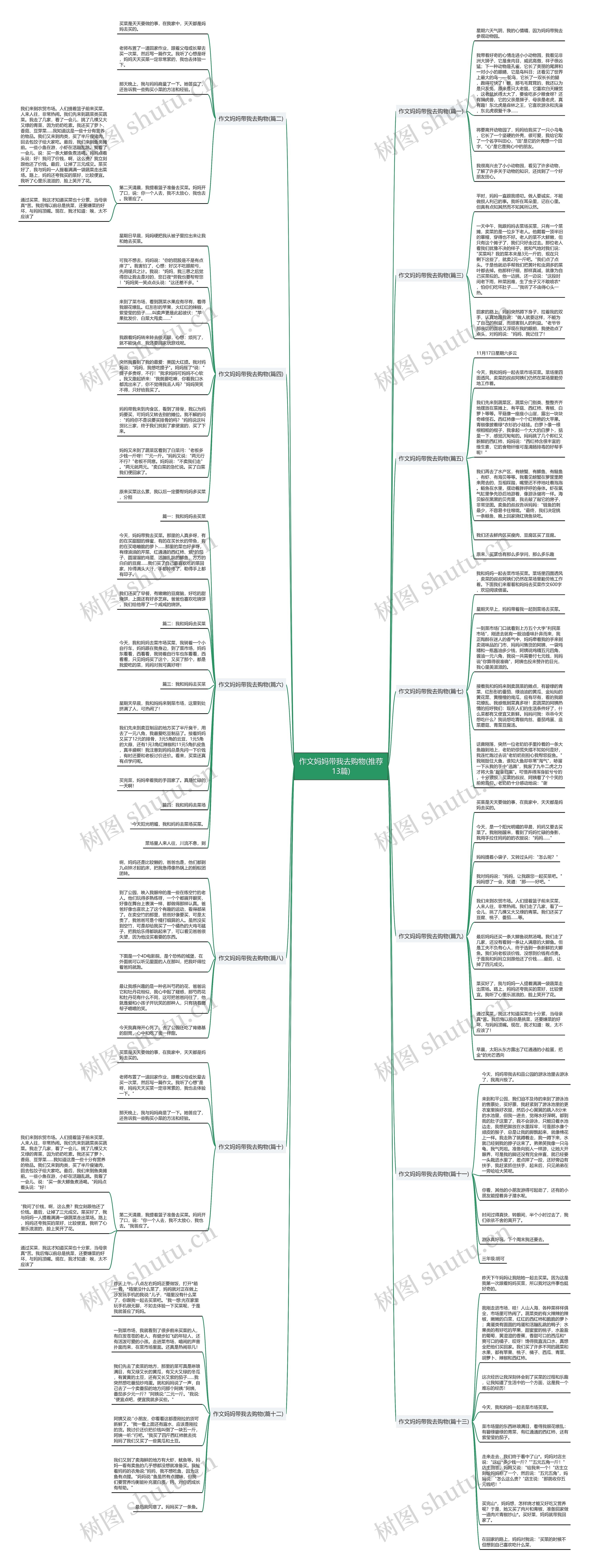 作文妈妈带我去购物(推荐13篇)思维导图