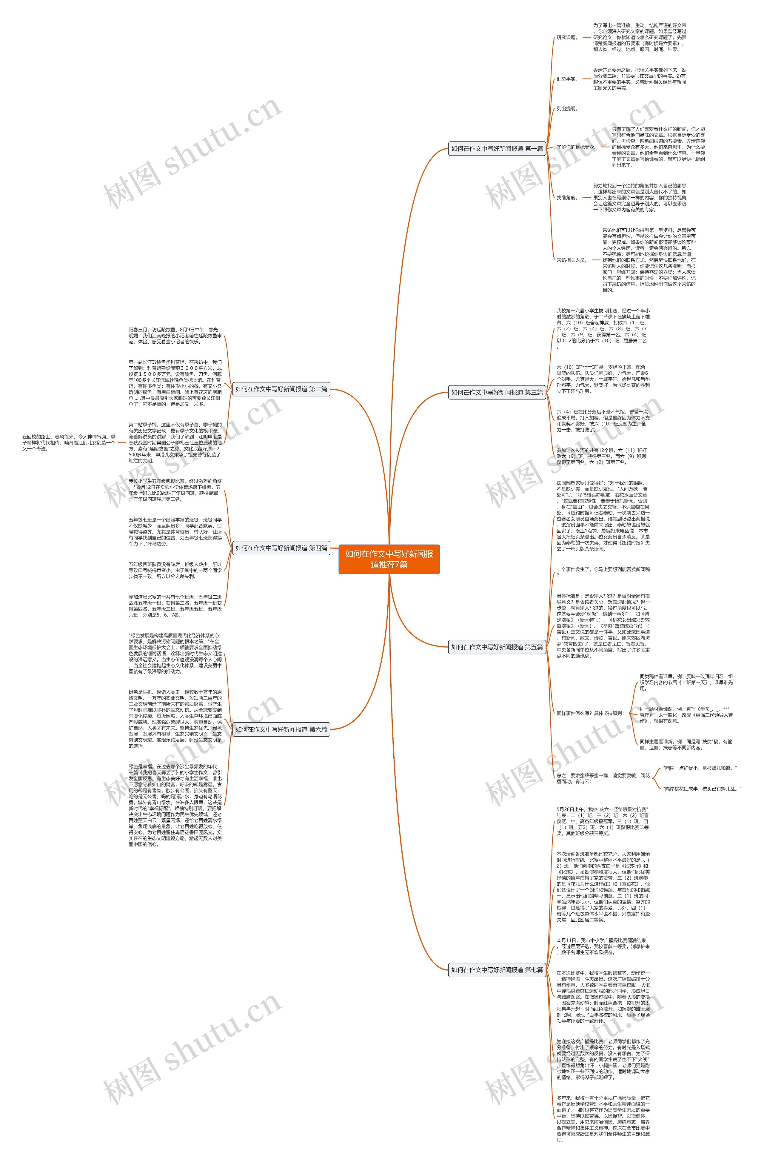 如何在作文中写好新闻报道推荐7篇思维导图