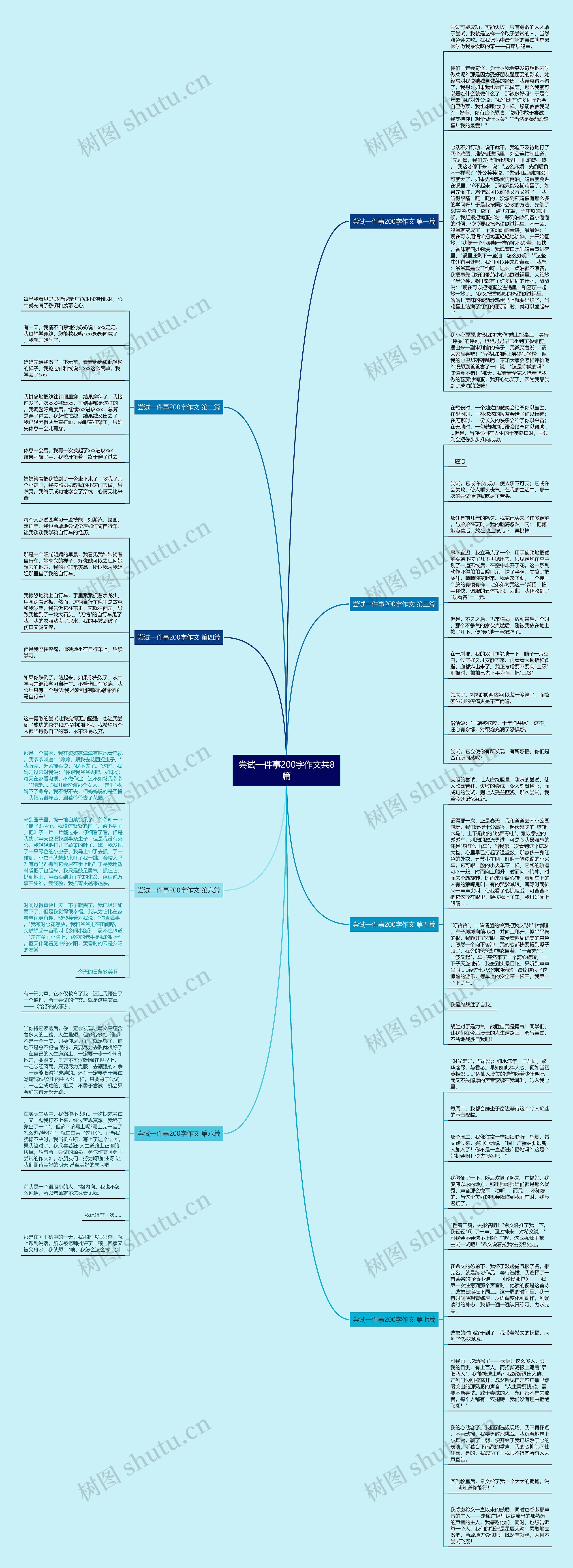 尝试一件事200字作文共8篇思维导图
