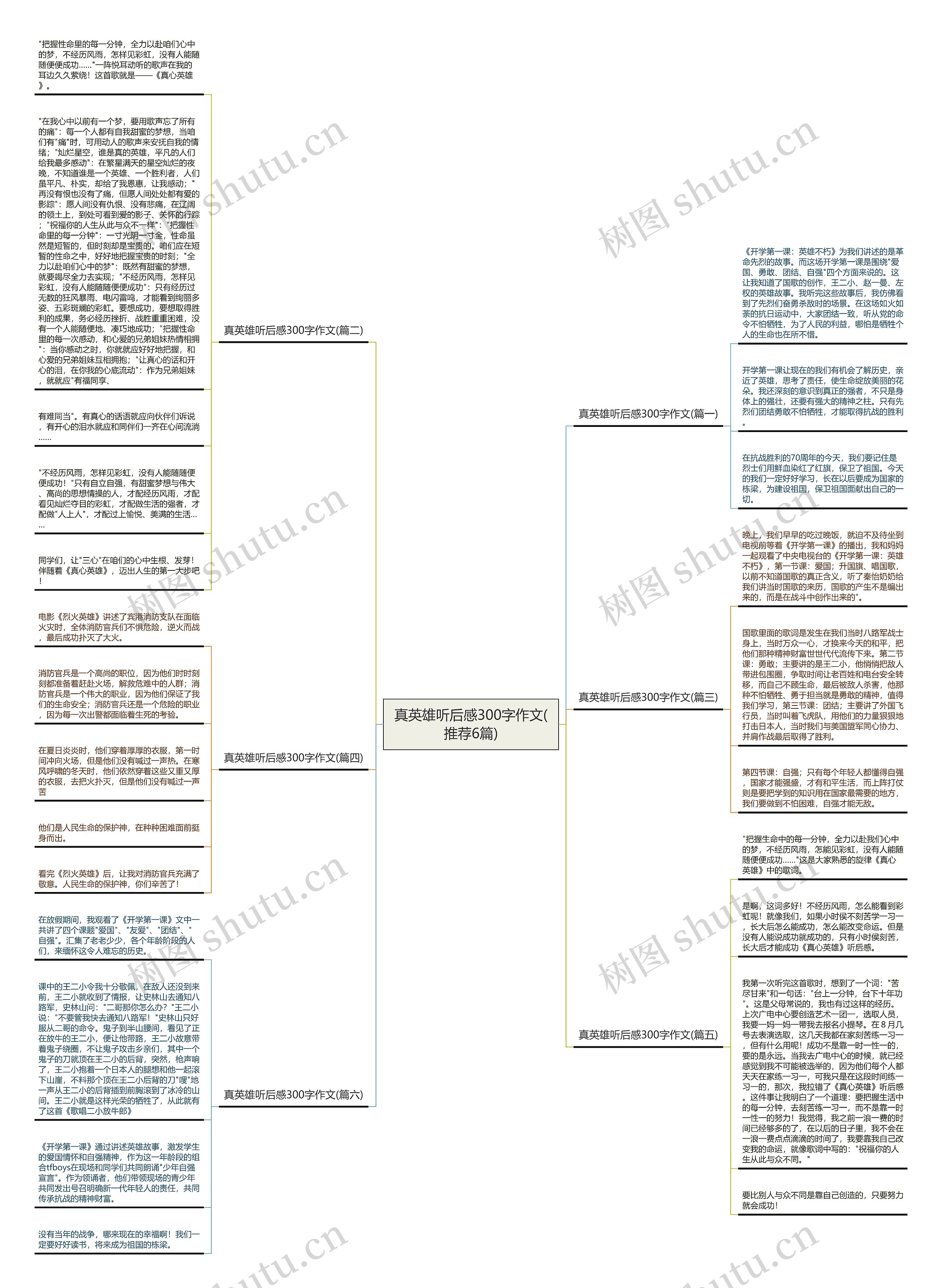 真英雄听后感300字作文(推荐6篇)思维导图