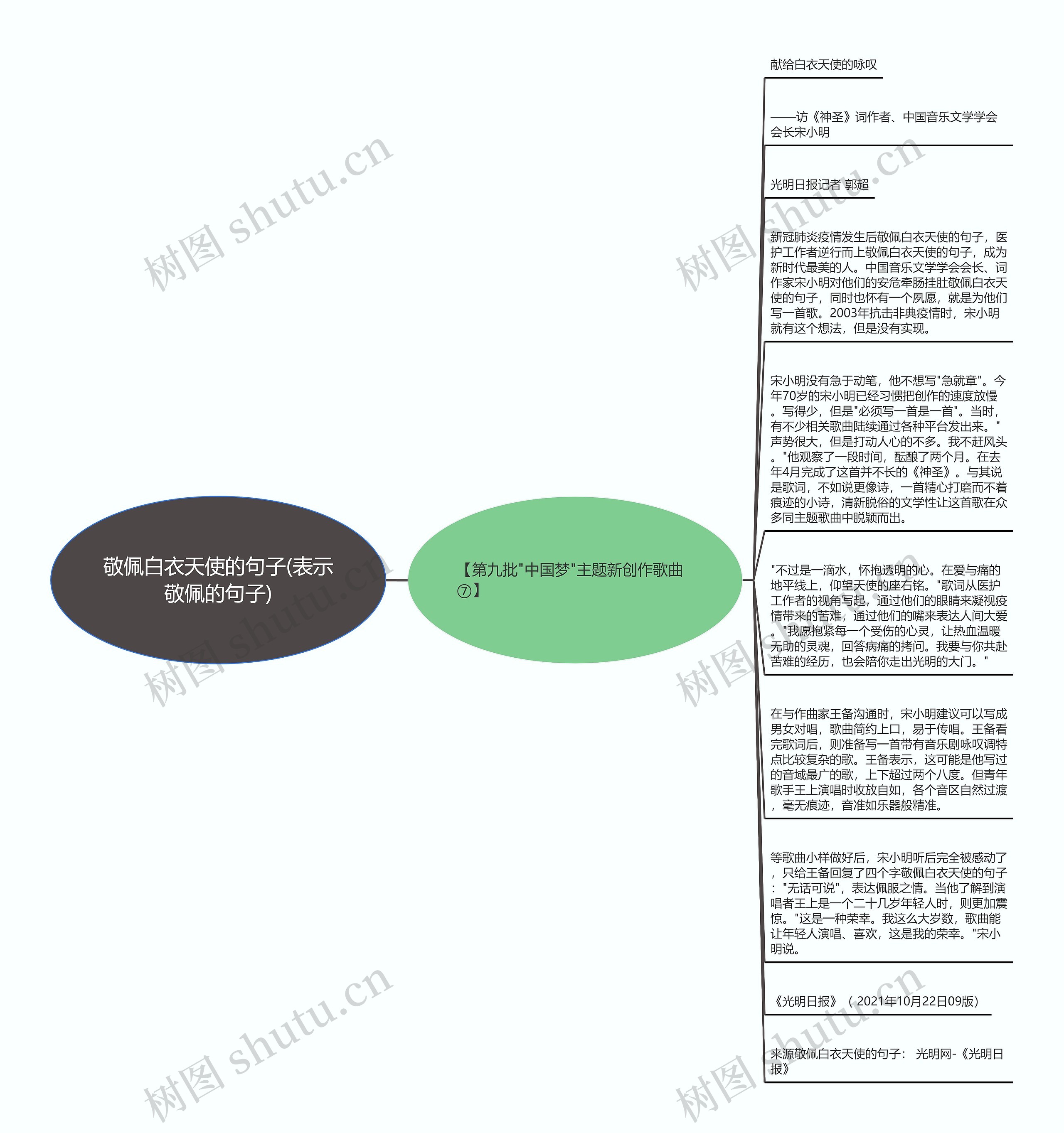 敬佩白衣天使的句子(表示敬佩的句子)思维导图