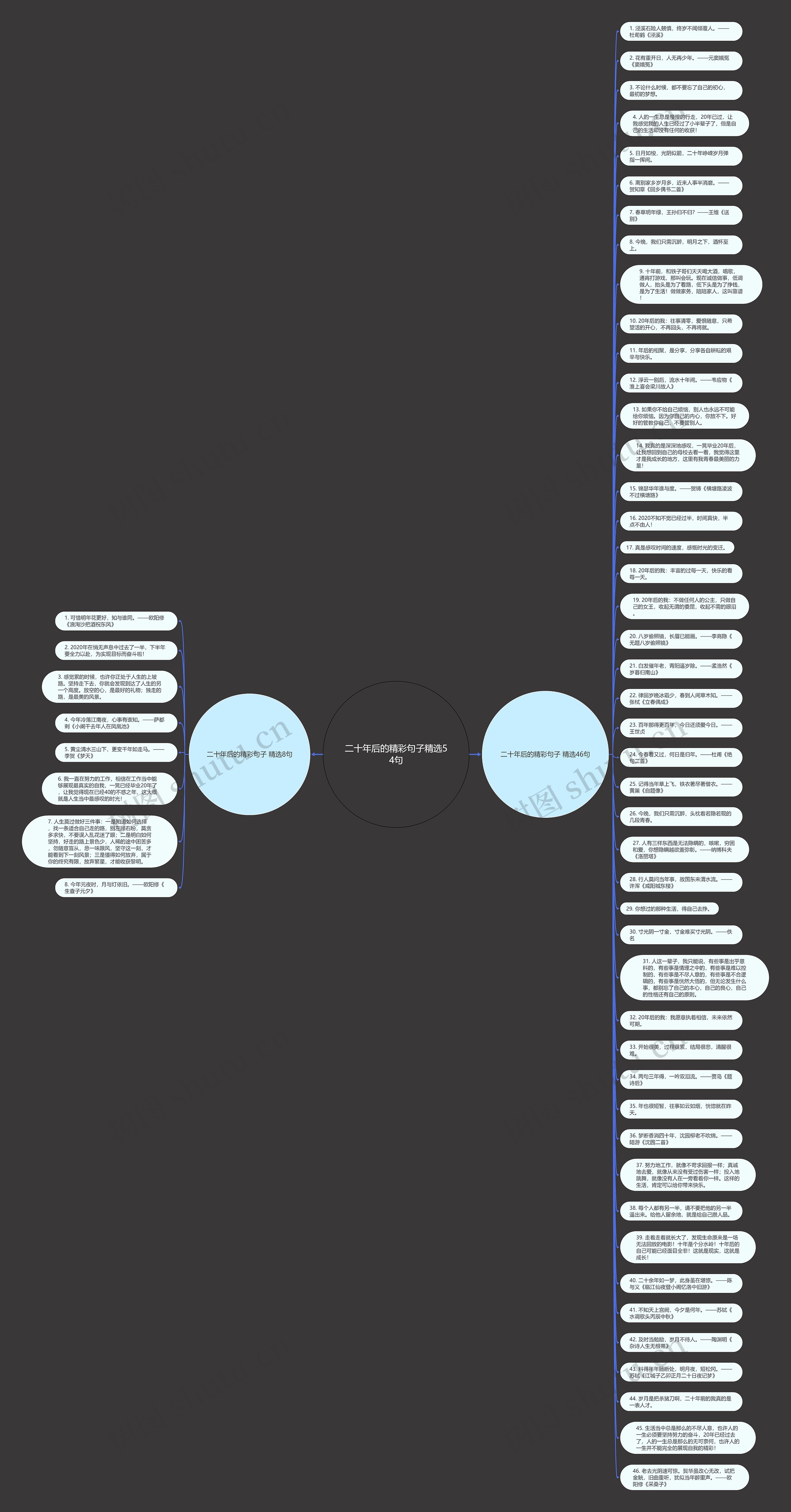 二十年后的精彩句子精选54句思维导图