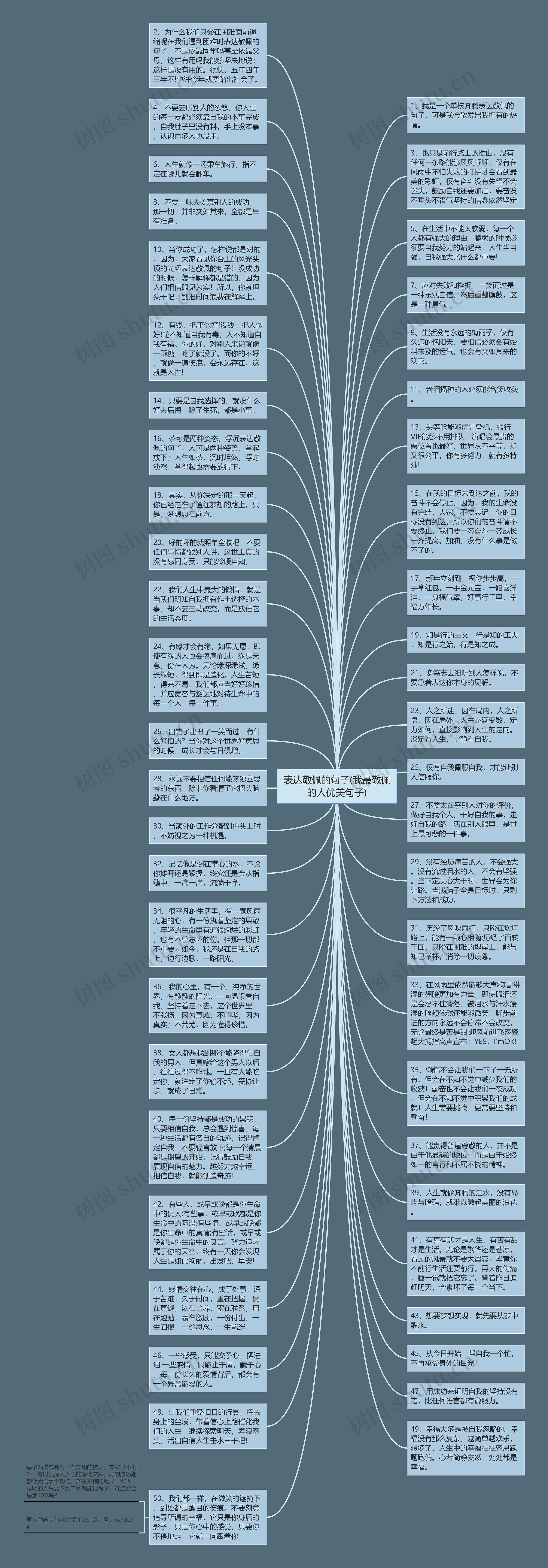 表达敬佩的句子(我最敬佩的人优美句子)思维导图