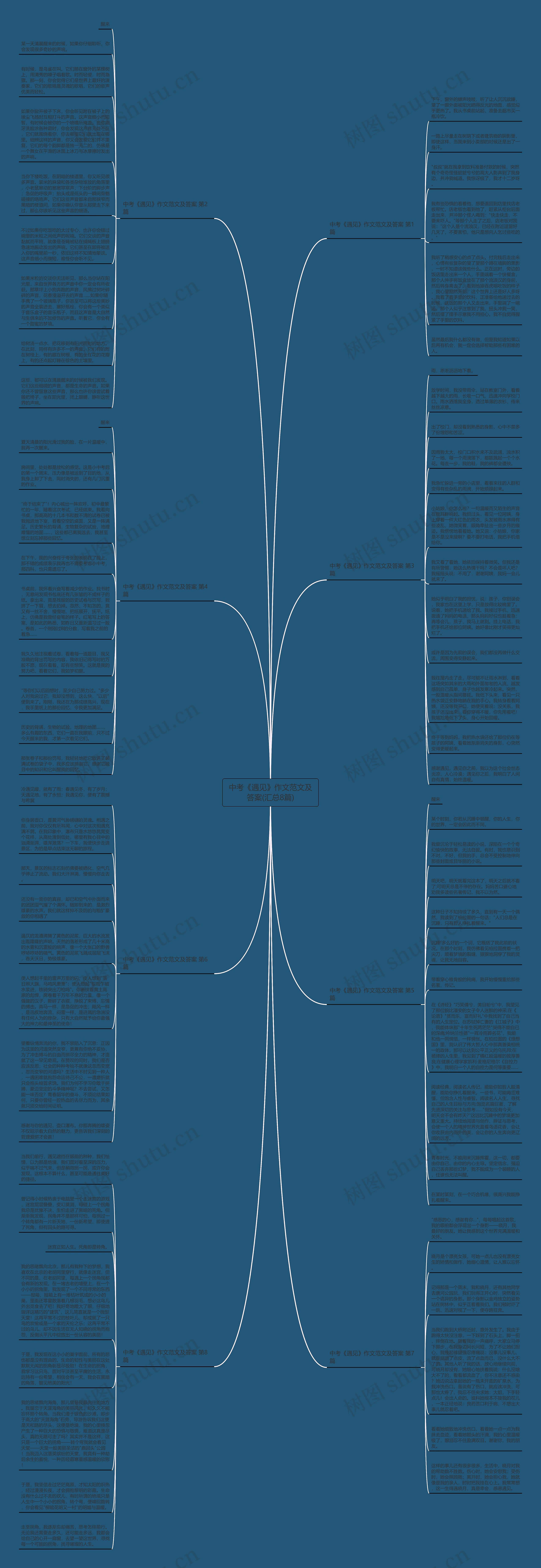 中考《遇见》作文范文及答案(汇总8篇)思维导图