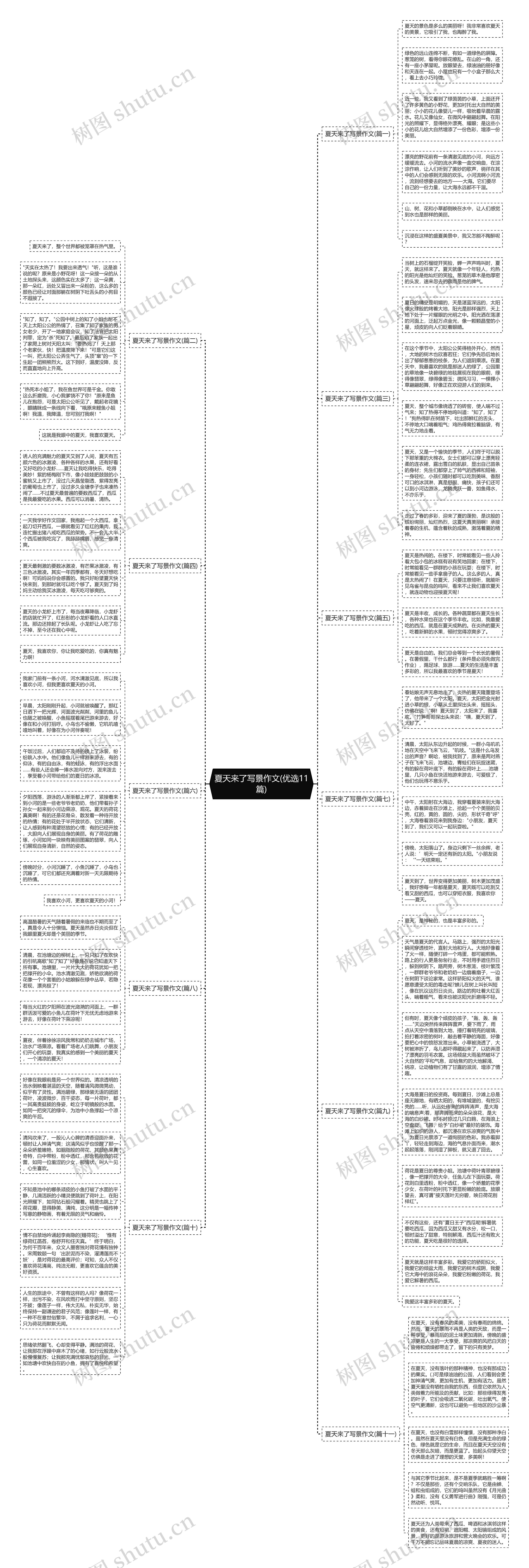 夏天来了写景作文(优选11篇)思维导图