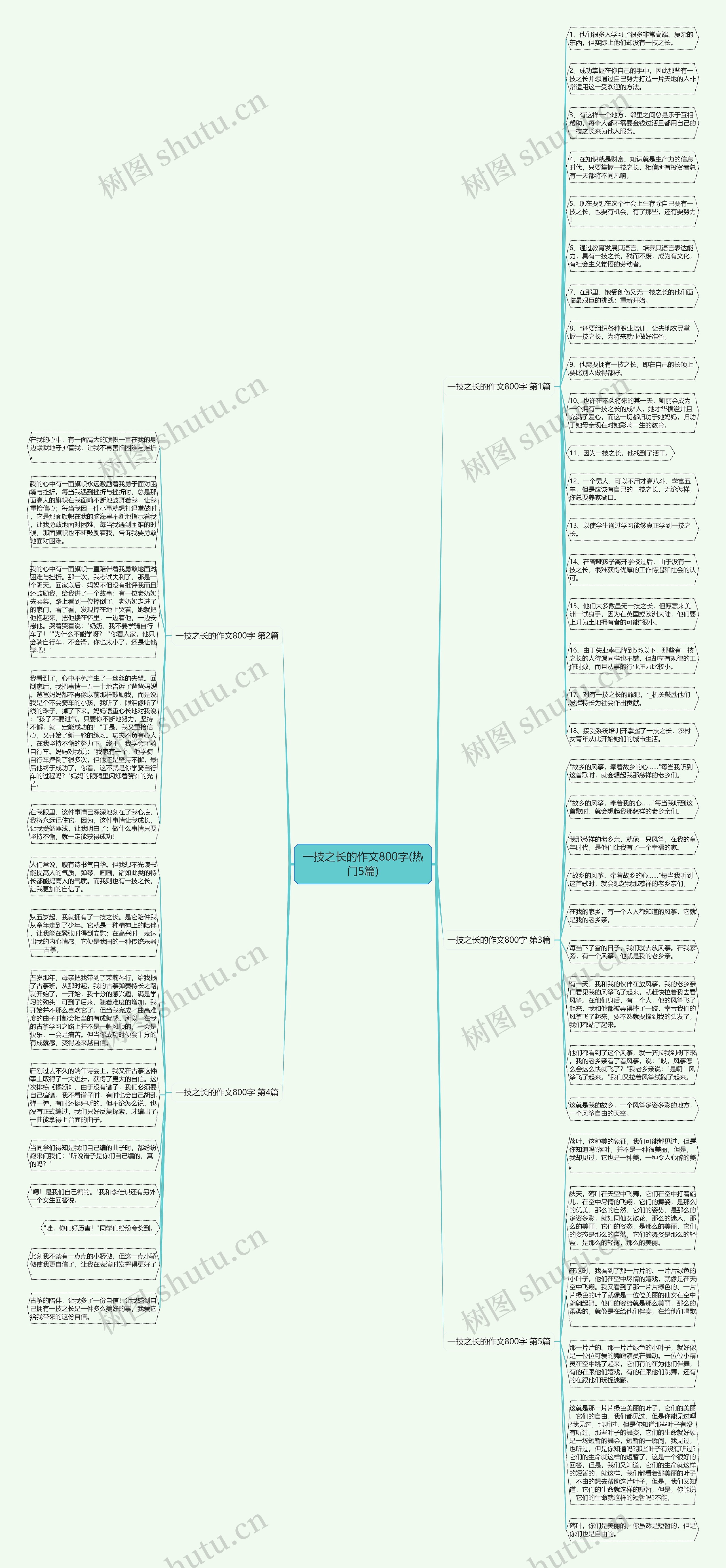 一技之长的作文800字(热门5篇)思维导图
