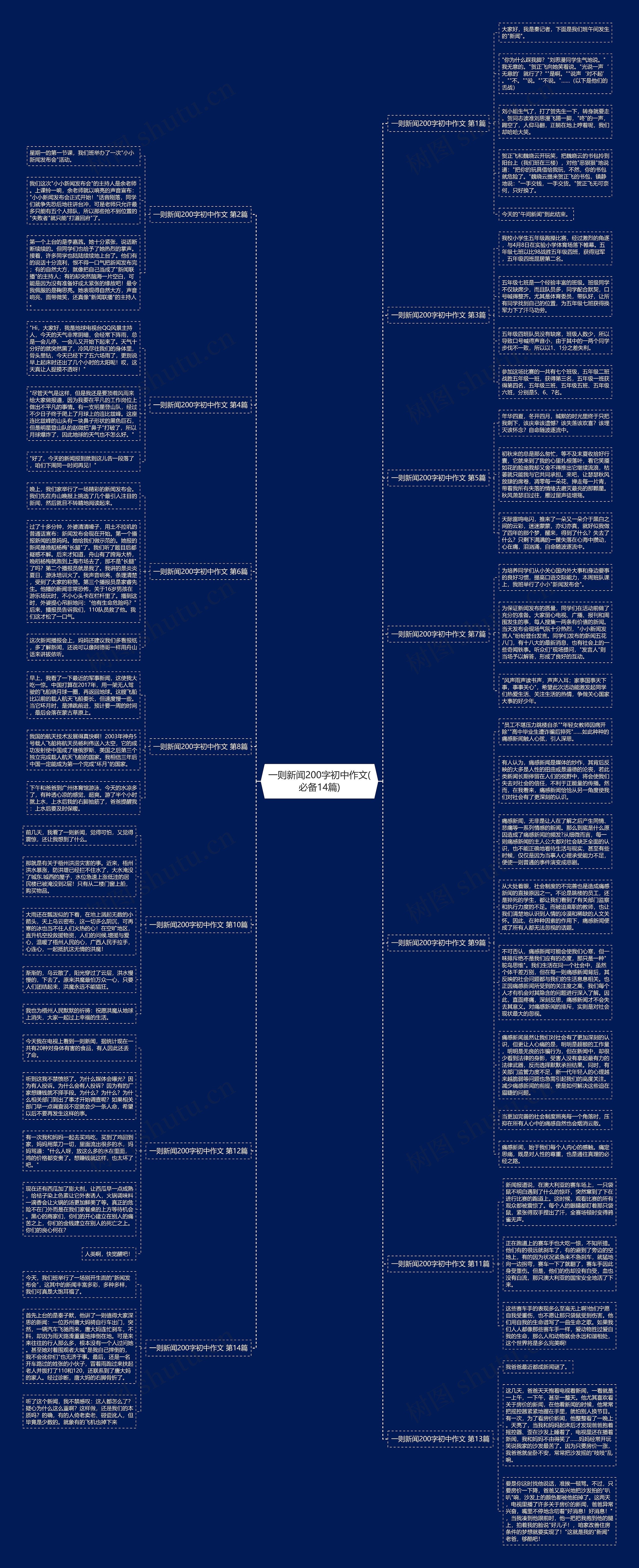 一则新闻200字初中作文(必备14篇)思维导图