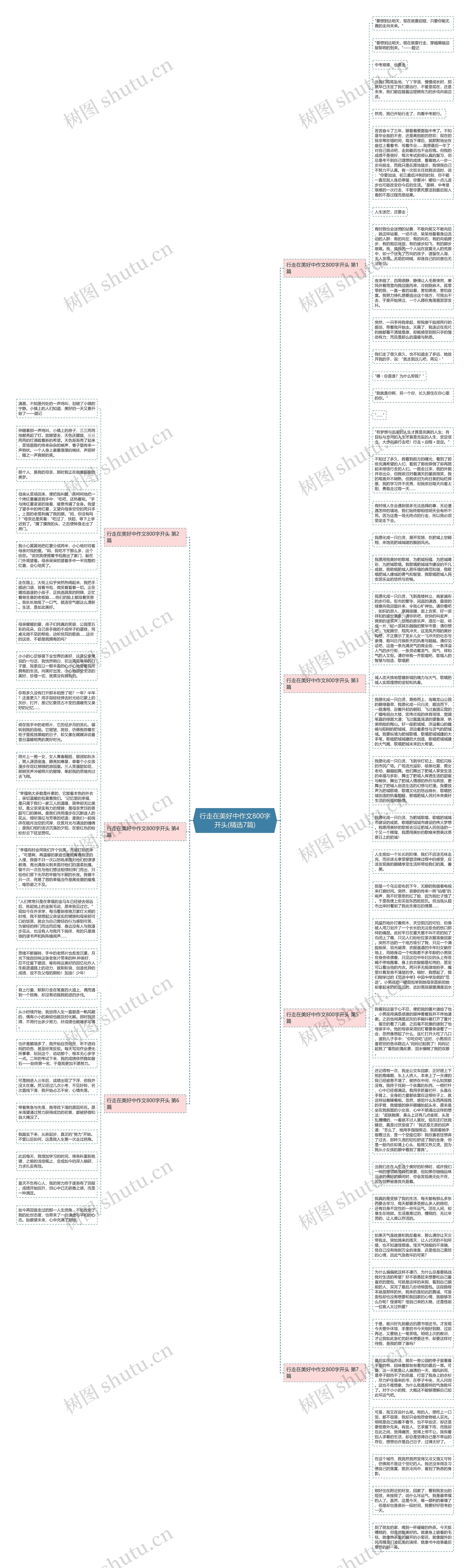 行走在美好中作文800字开头(精选7篇)思维导图