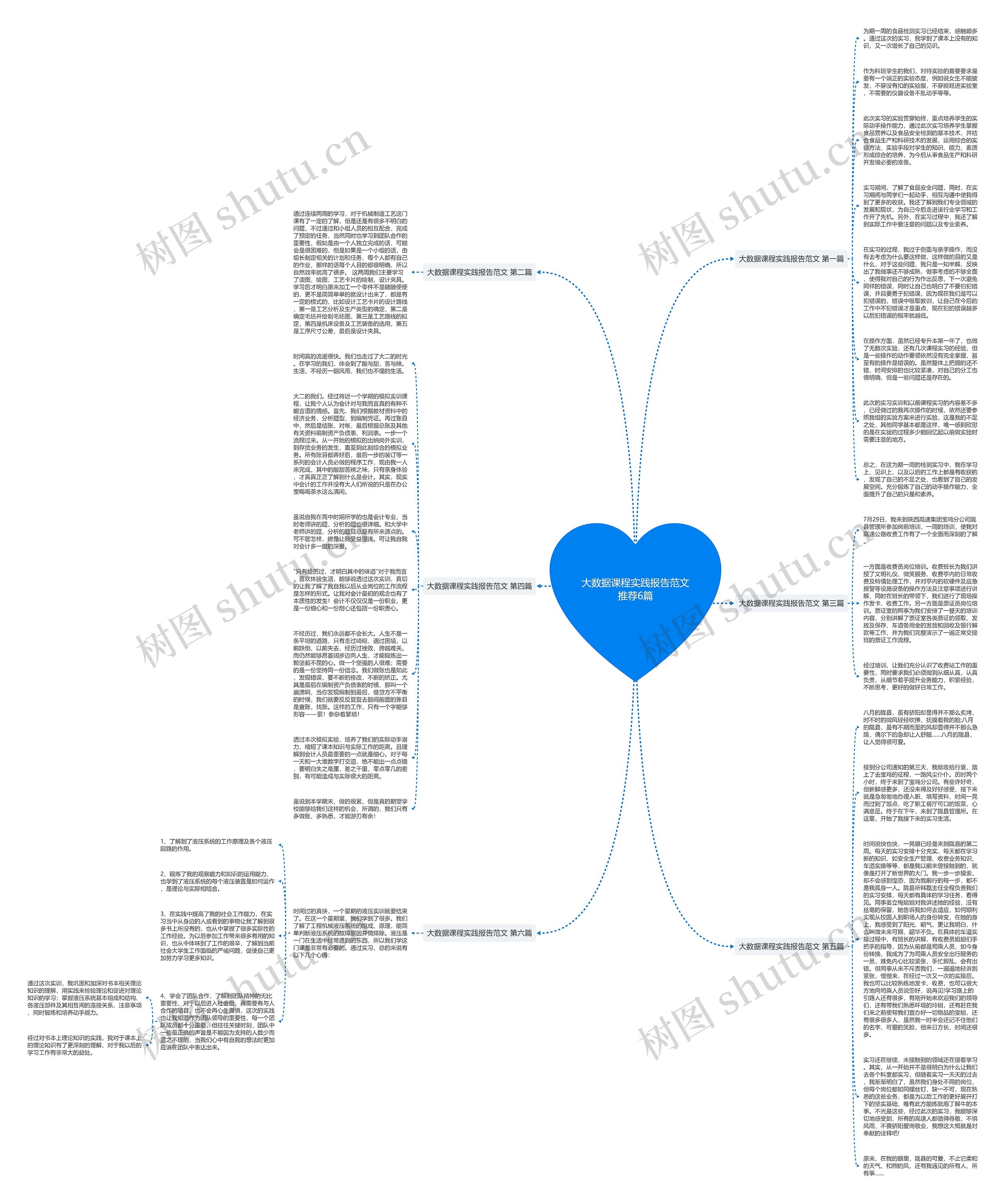 大数据课程实践报告范文推荐6篇思维导图
