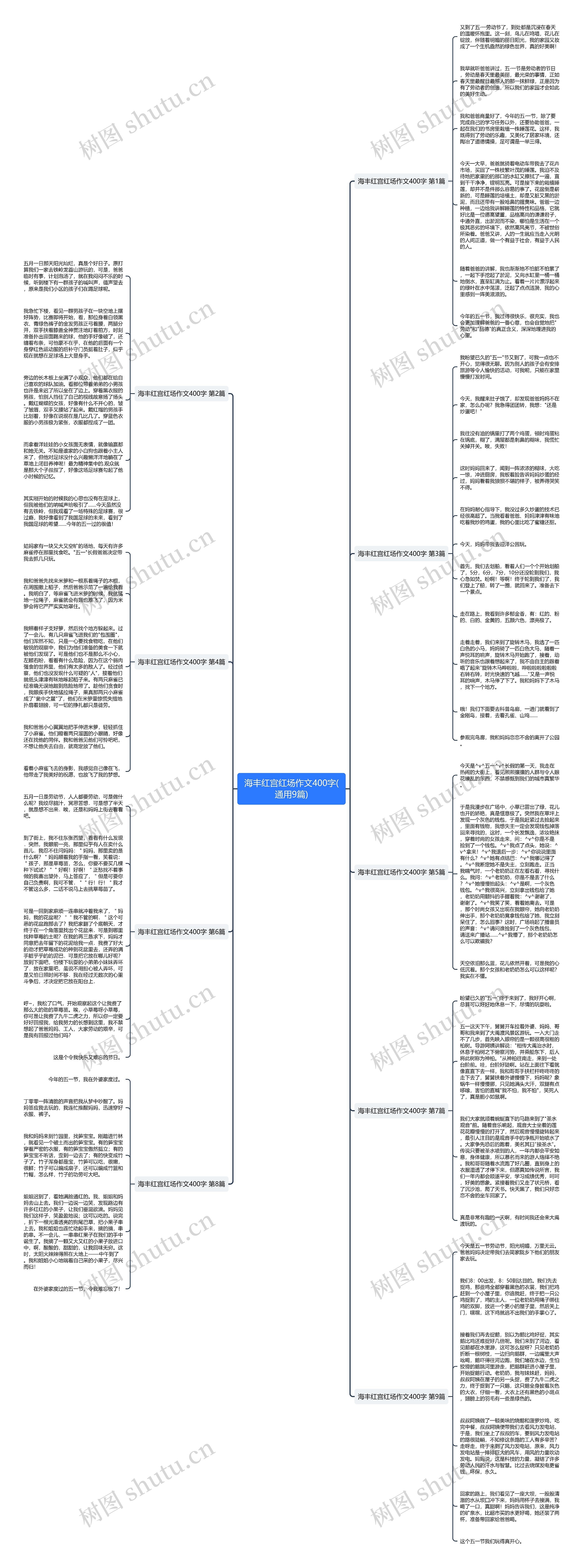 海丰红宫红场作文400字(通用9篇)思维导图