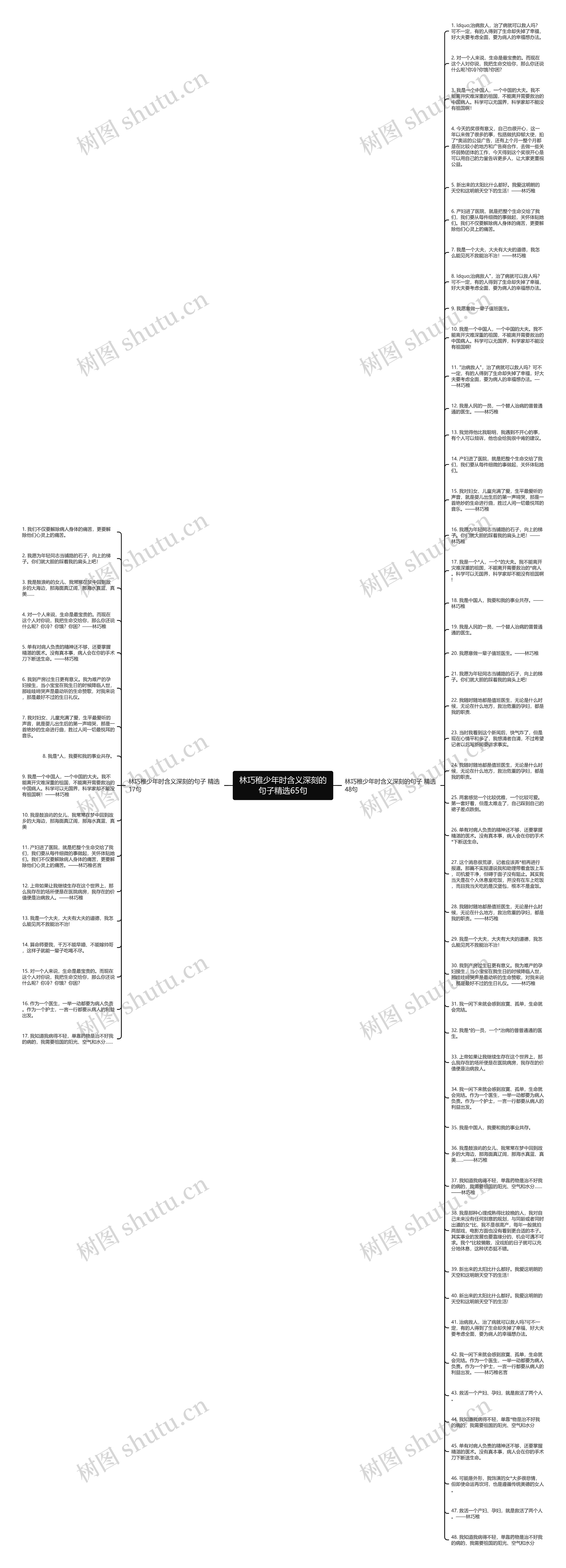 林巧稚少年时含义深刻的句子精选65句思维导图