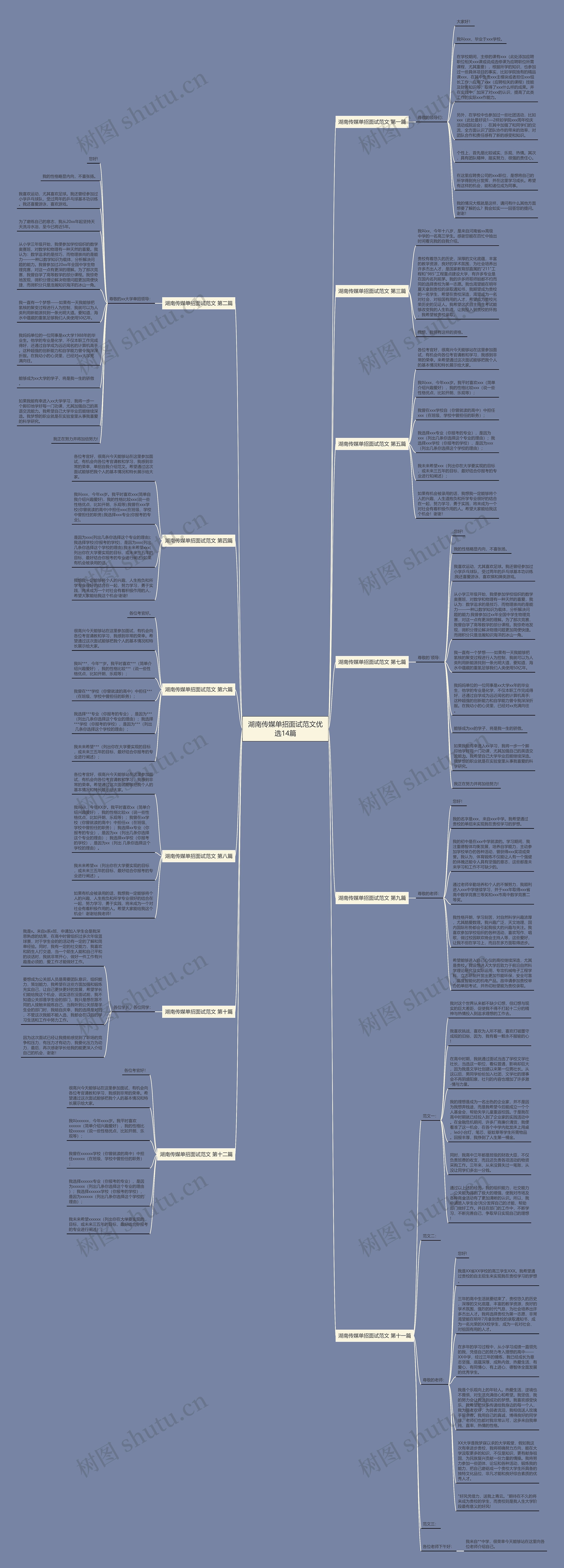 湖南传媒单招面试范文优选14篇思维导图