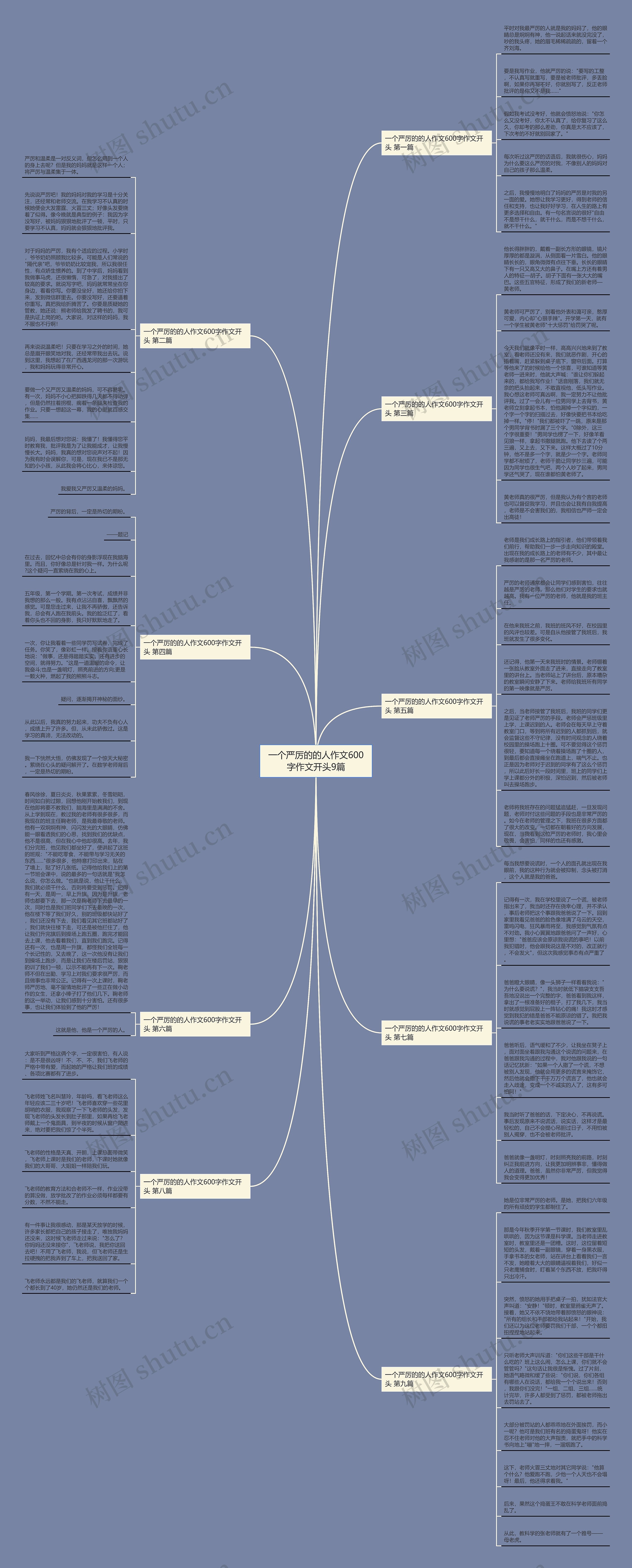 一个严厉的的人作文600字作文开头9篇思维导图
