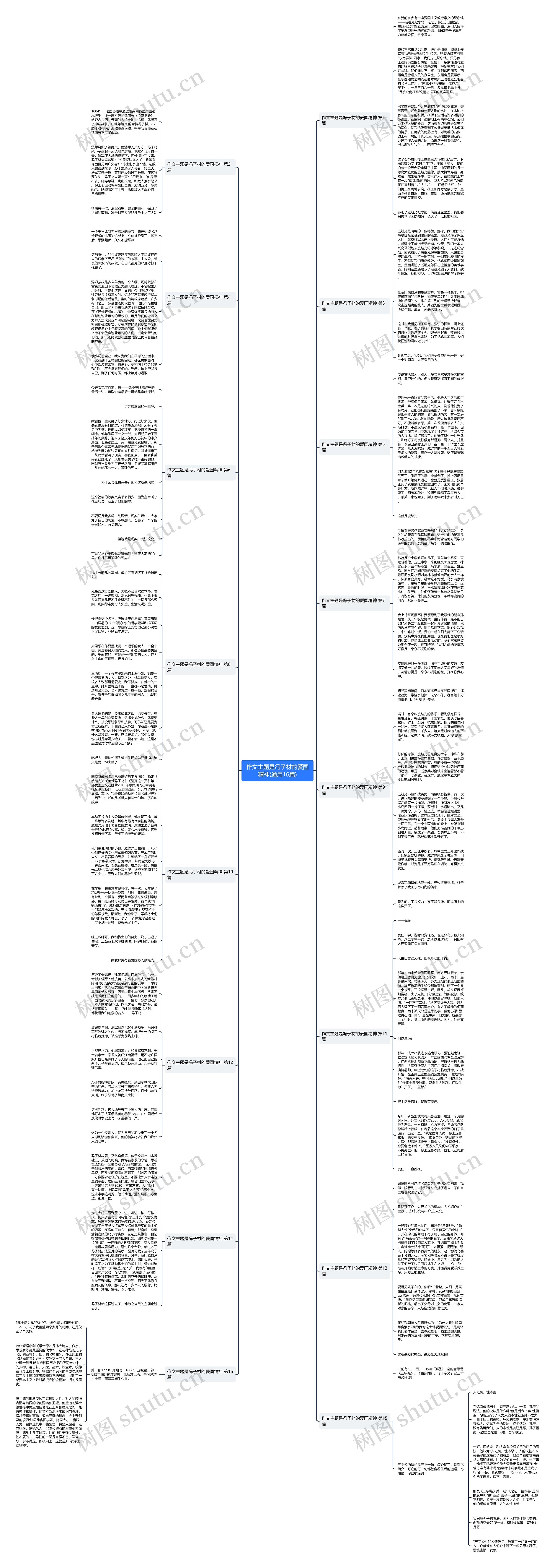 作文主题是冯子材的爱国精神(通用16篇)思维导图