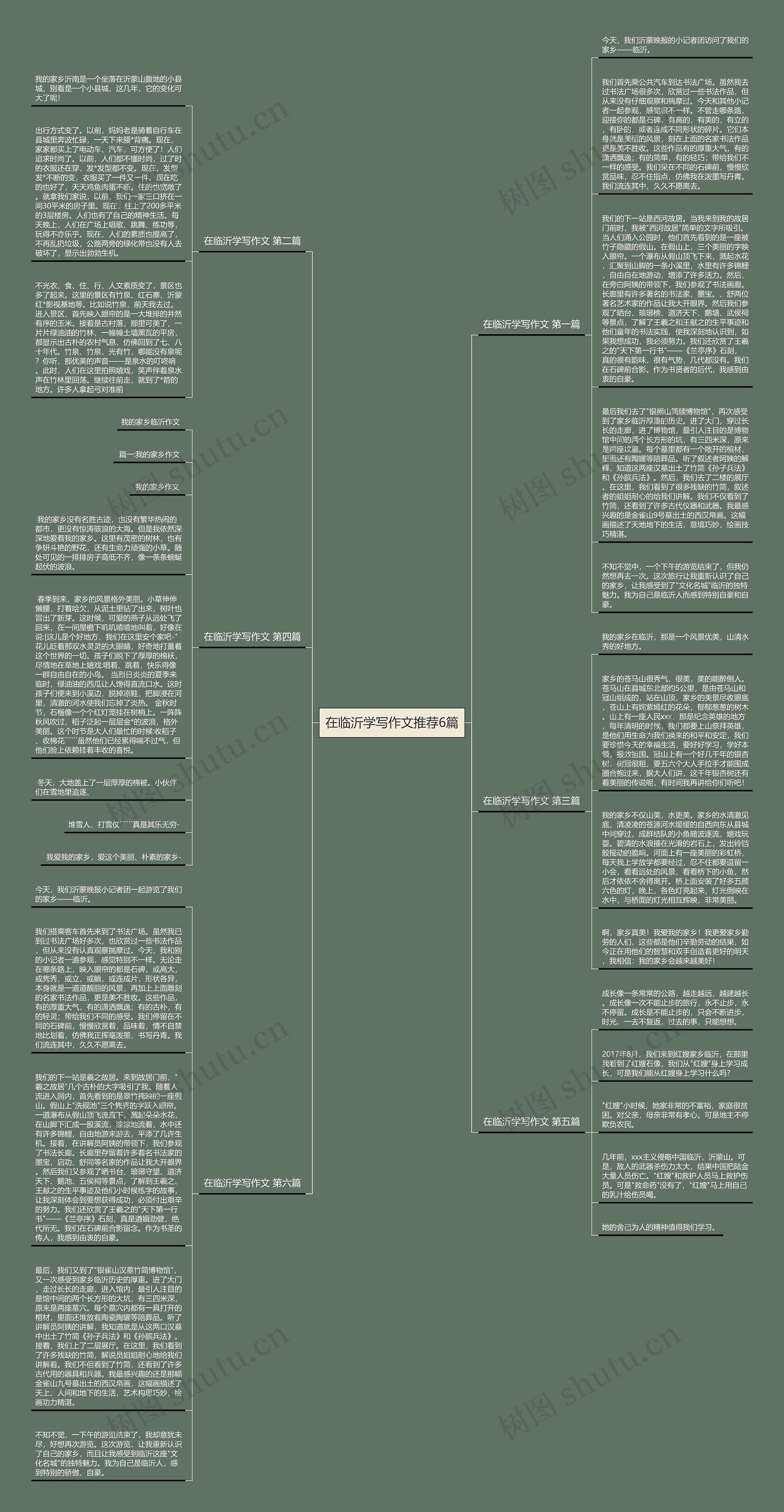 在临沂学写作文推荐6篇思维导图
