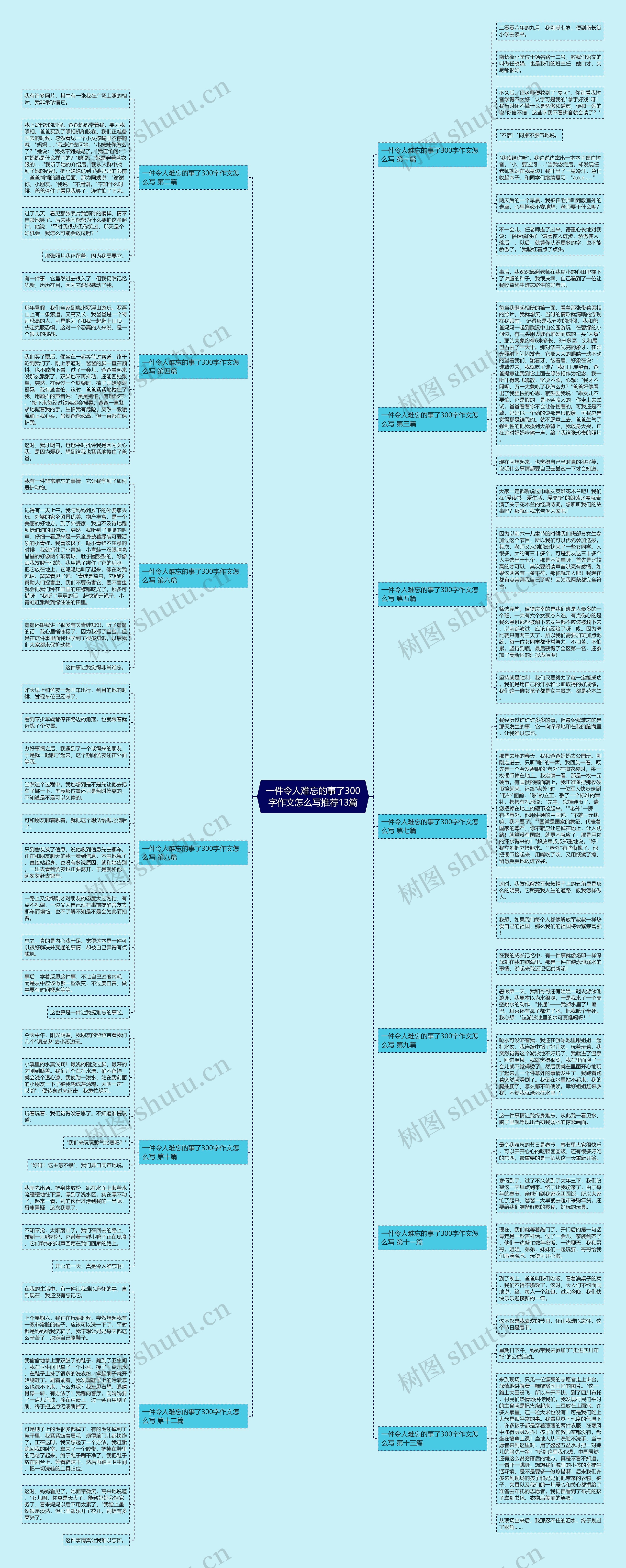 一件令人难忘的事了300字作文怎么写推荐13篇思维导图