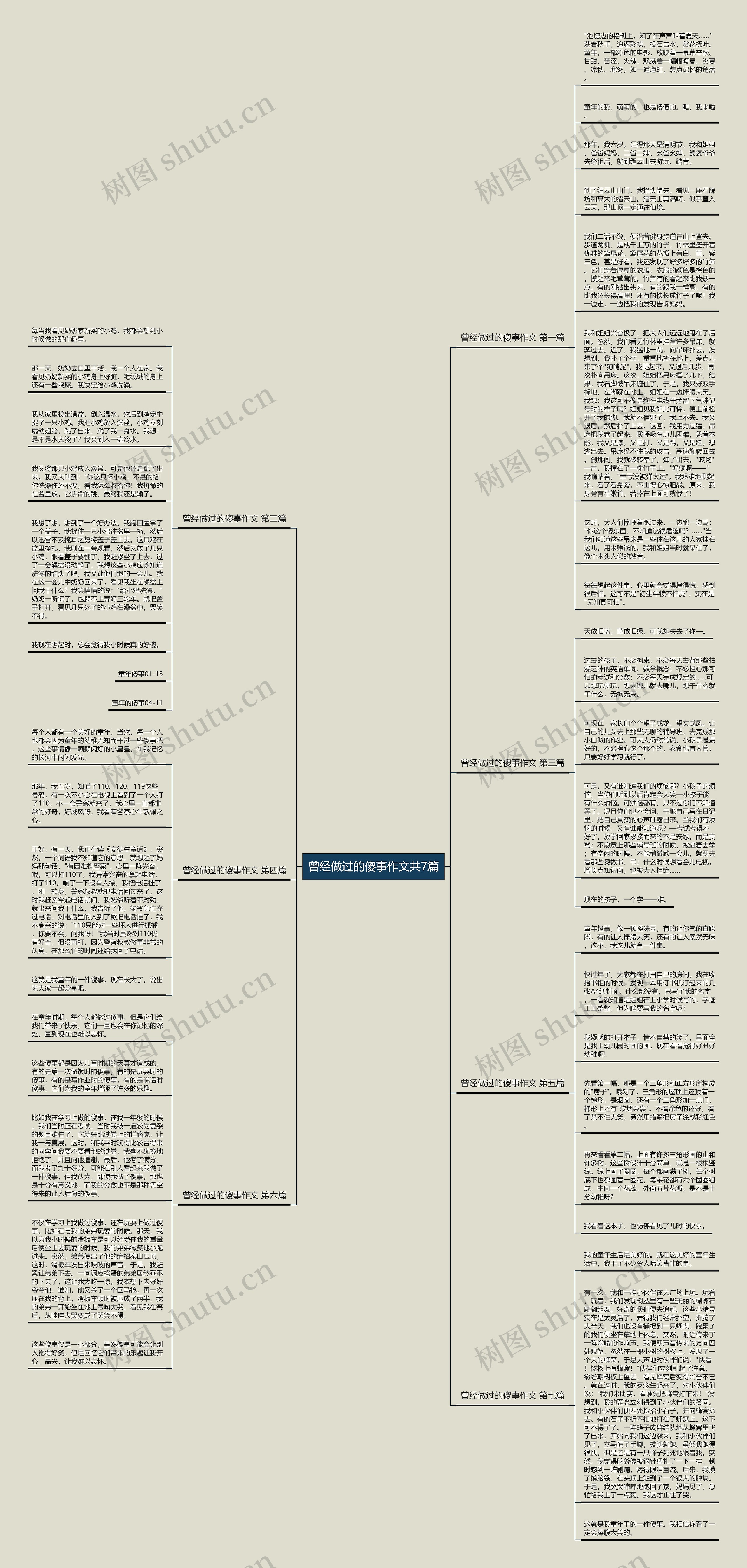 曾经做过的傻事作文共7篇思维导图