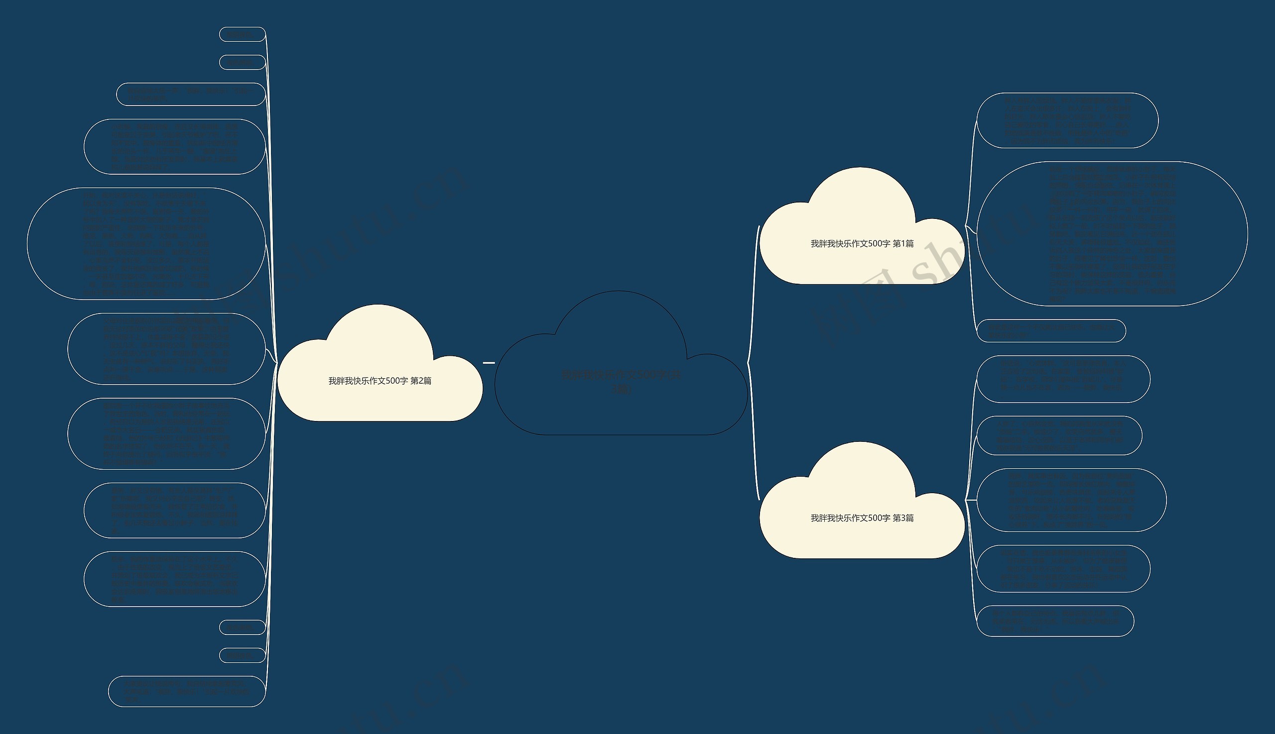 我胖我快乐作文500字(共3篇)思维导图