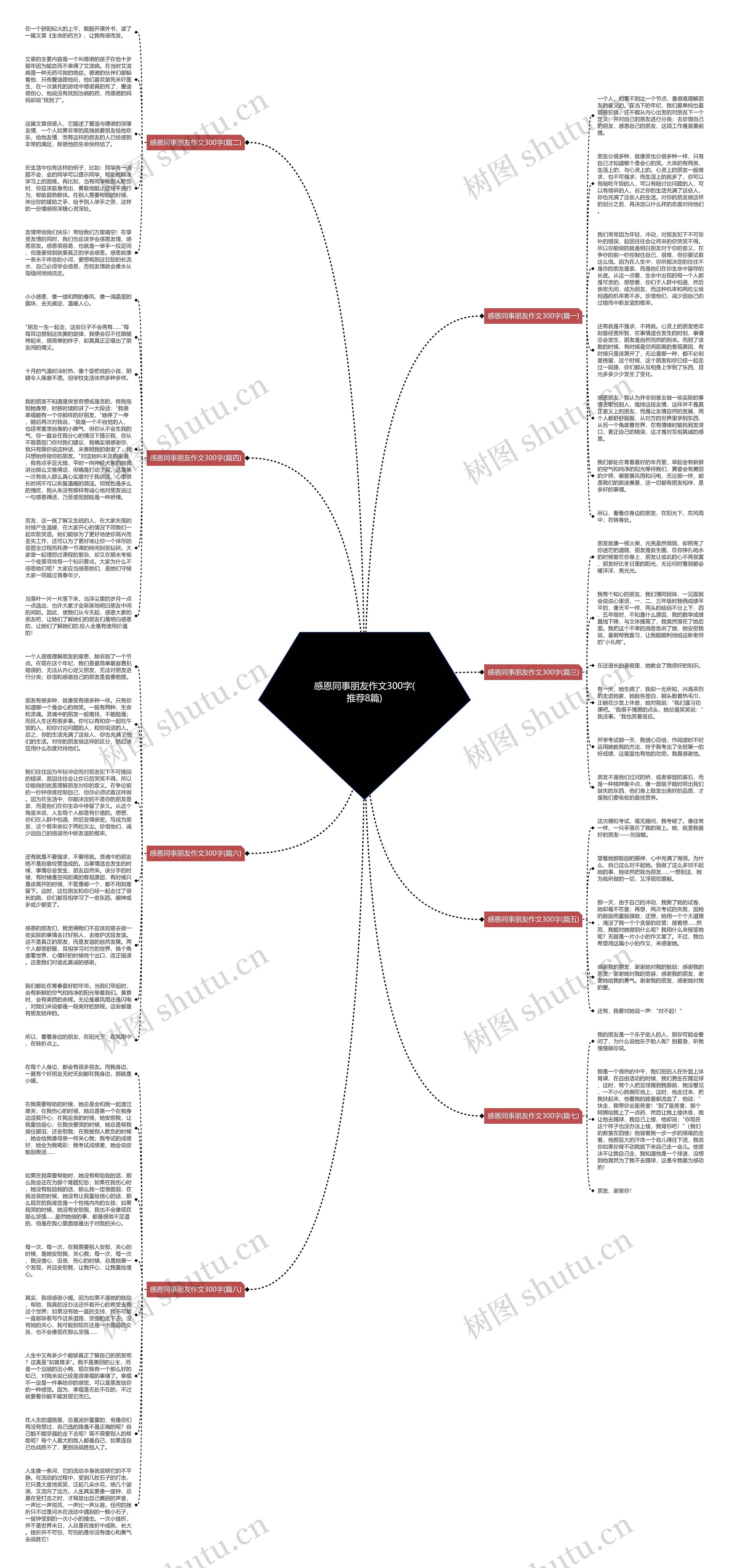 感恩同事朋友作文300字(推荐8篇)思维导图