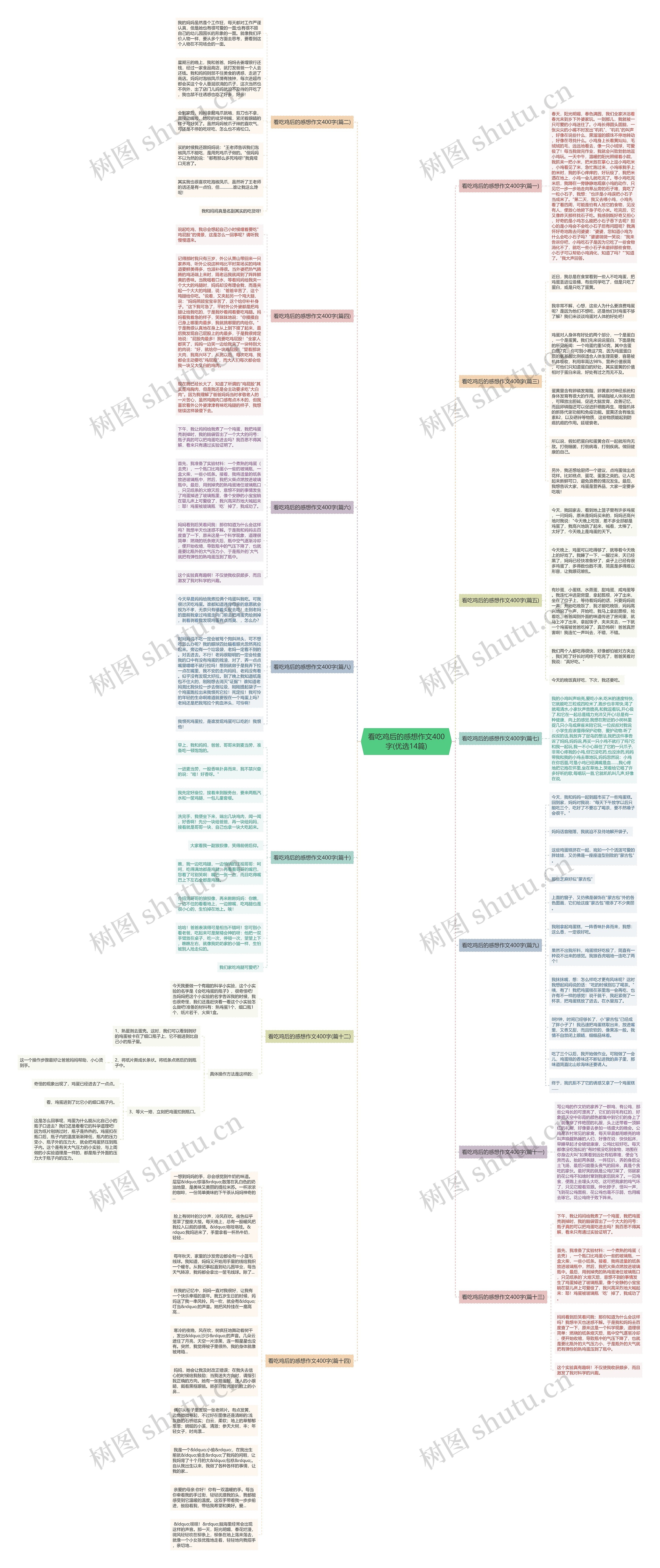 看吃鸡后的感想作文400字(优选14篇)思维导图