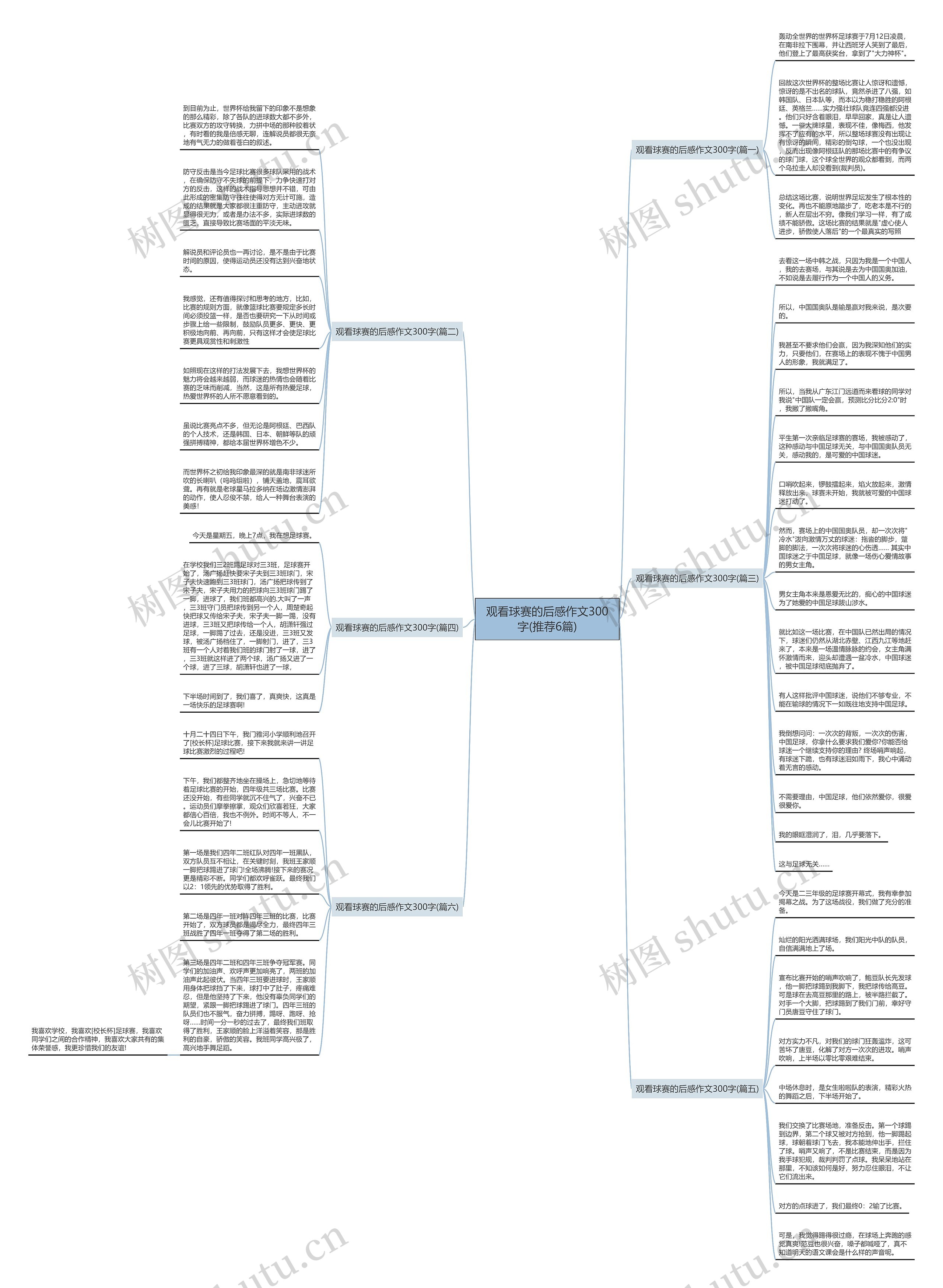 观看球赛的后感作文300字(推荐6篇)思维导图
