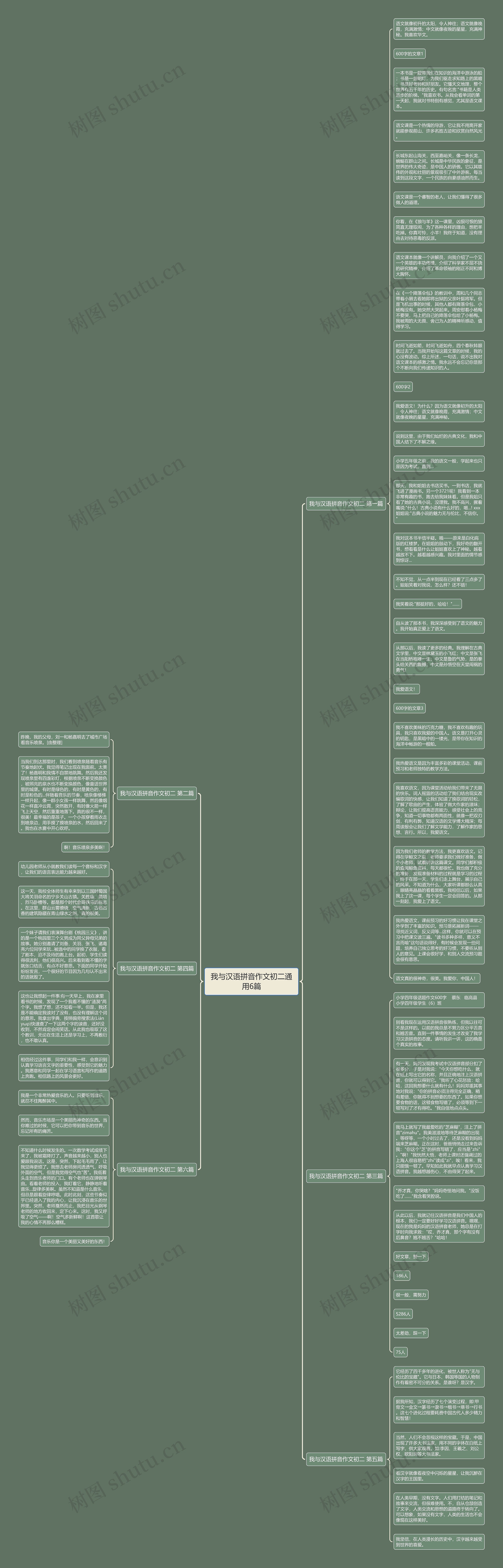 我与汉语拼音作文初二通用6篇思维导图