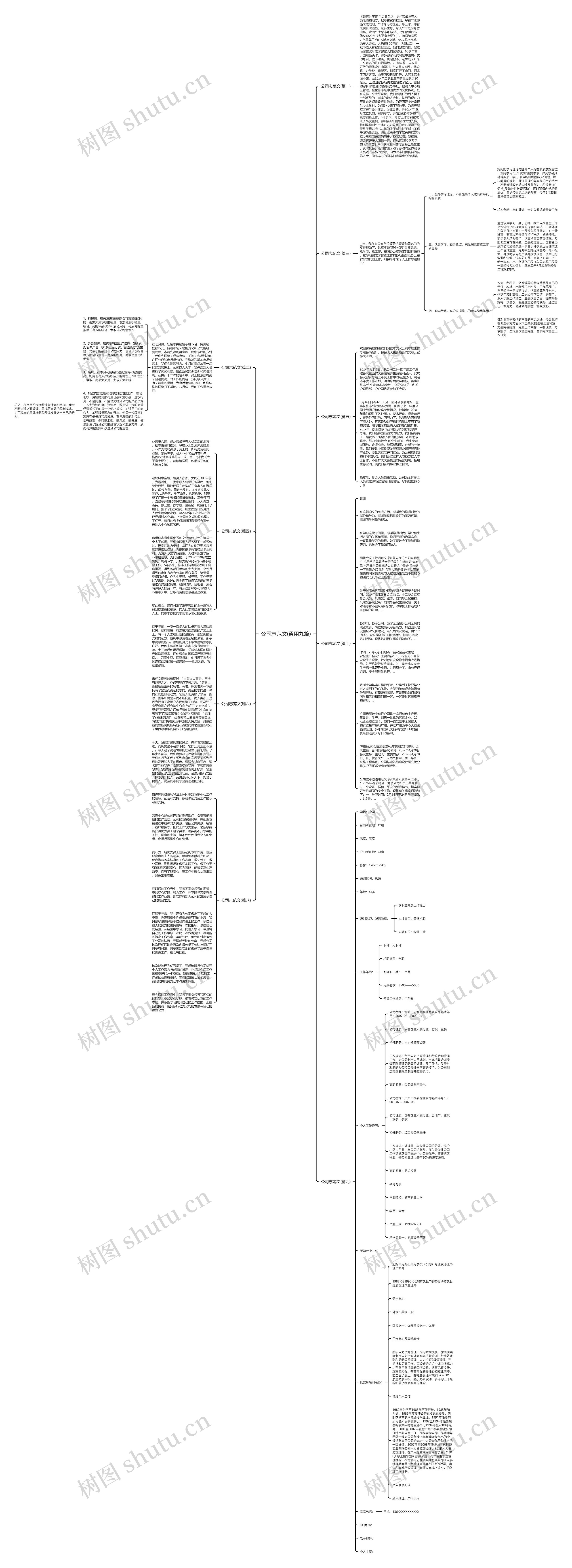 公司志范文(通用九篇)思维导图