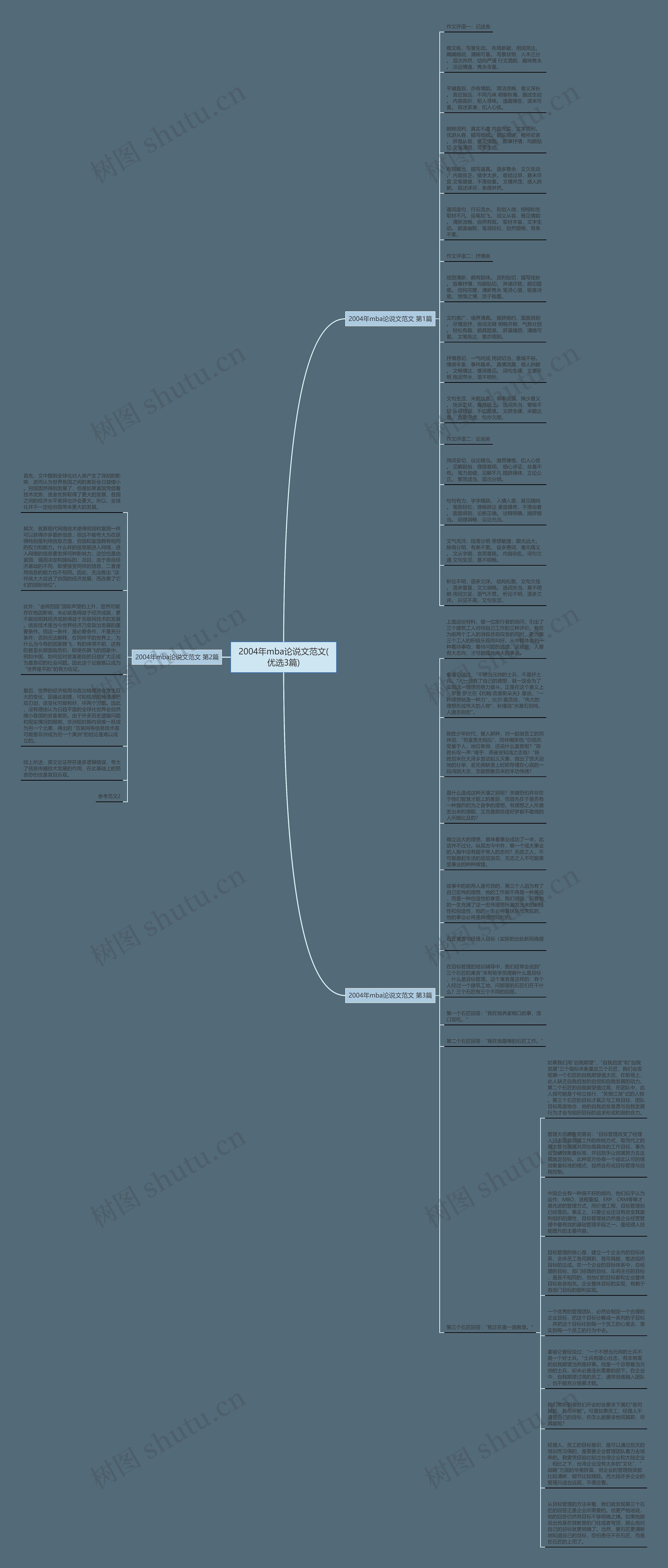 2004年mba论说文范文(优选3篇)思维导图
