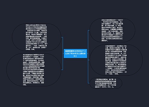 温馨提醒带水杯的句子【让孩子带水杯怎么通知家长】思维导图