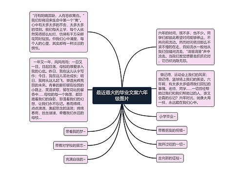 最近最火的毕业文案六年级图片