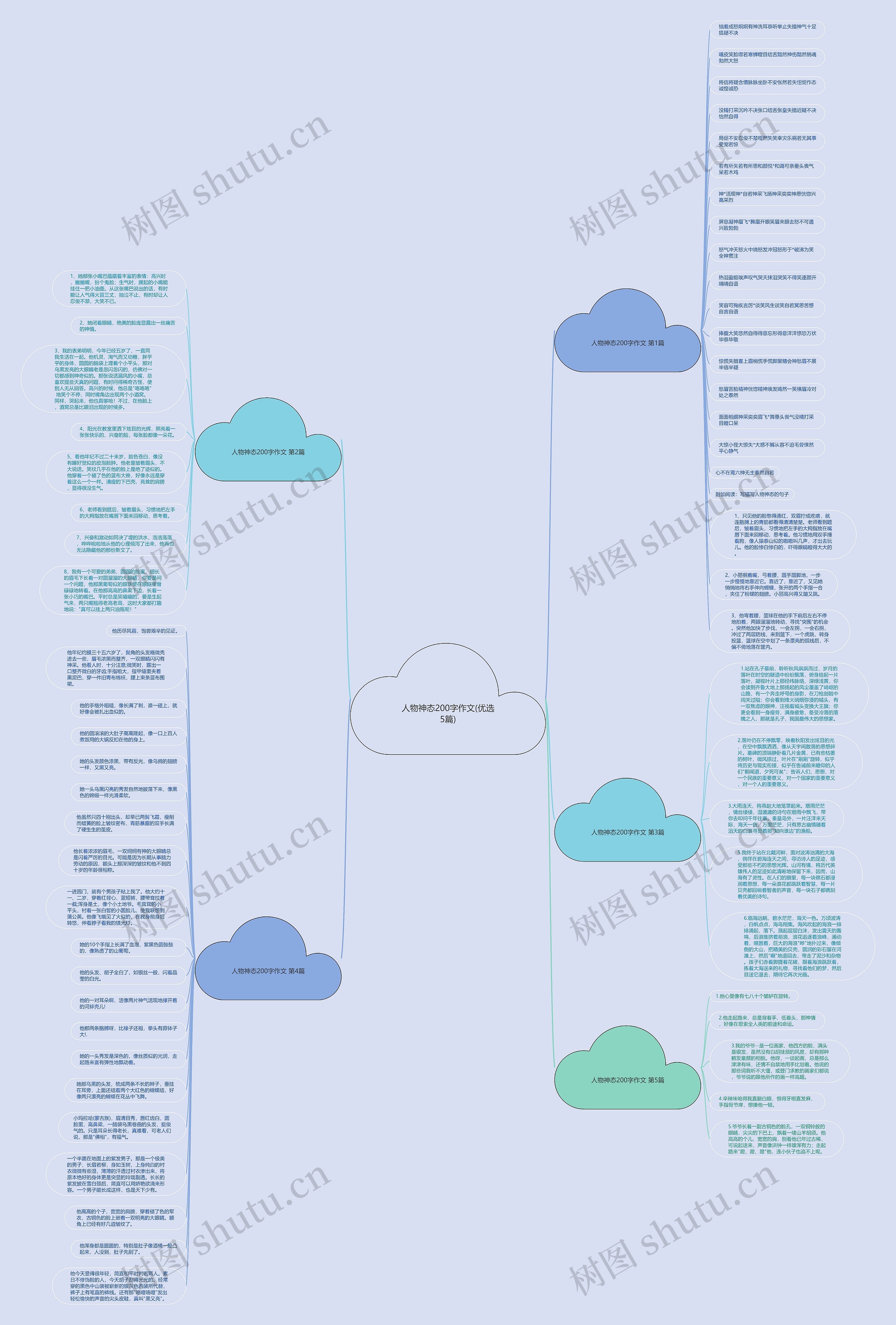 人物神态200字作文(优选5篇)思维导图