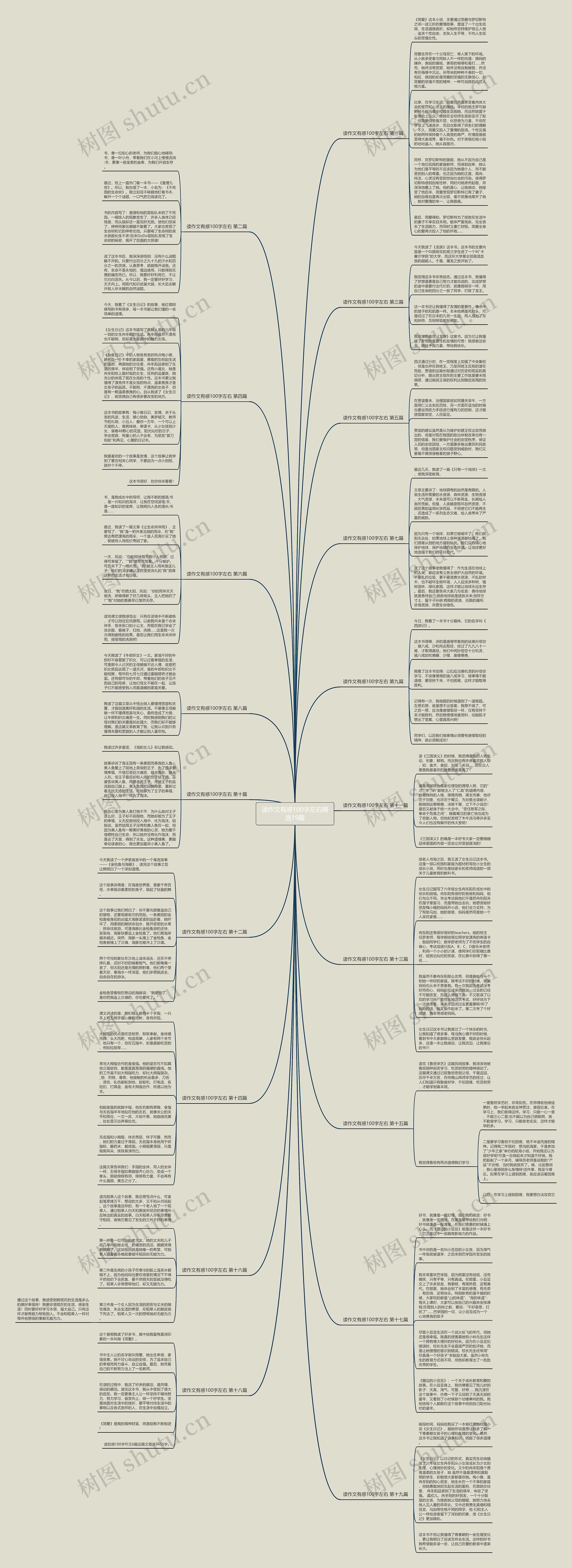 读作文有感100字左右精选19篇思维导图