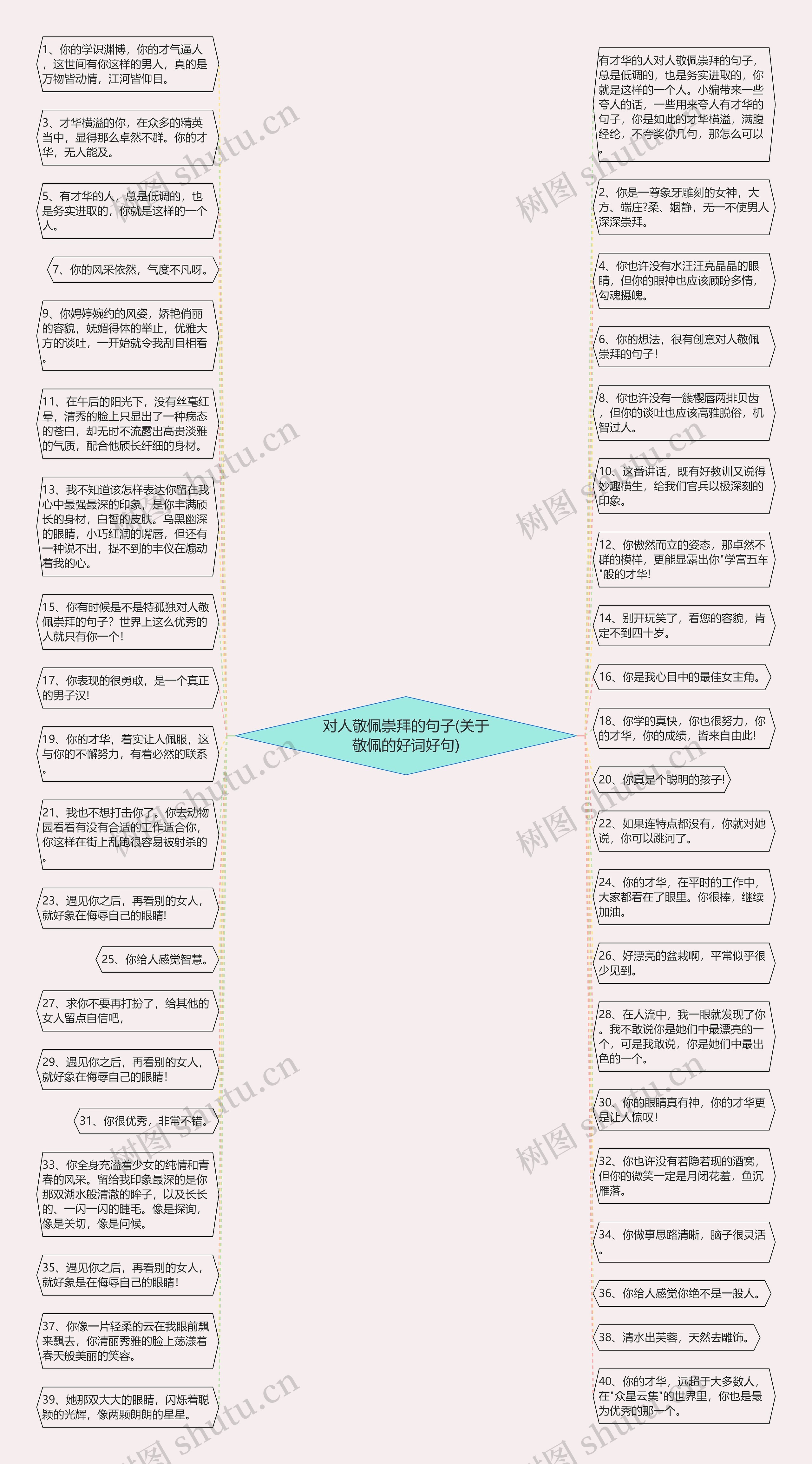 对人敬佩崇拜的句子(关于敬佩的好词好句)思维导图