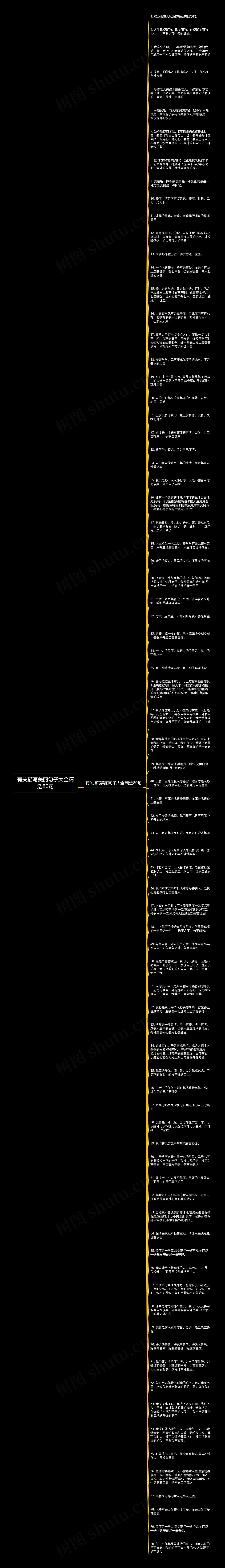 有关描写美丽句子大全精选80句思维导图