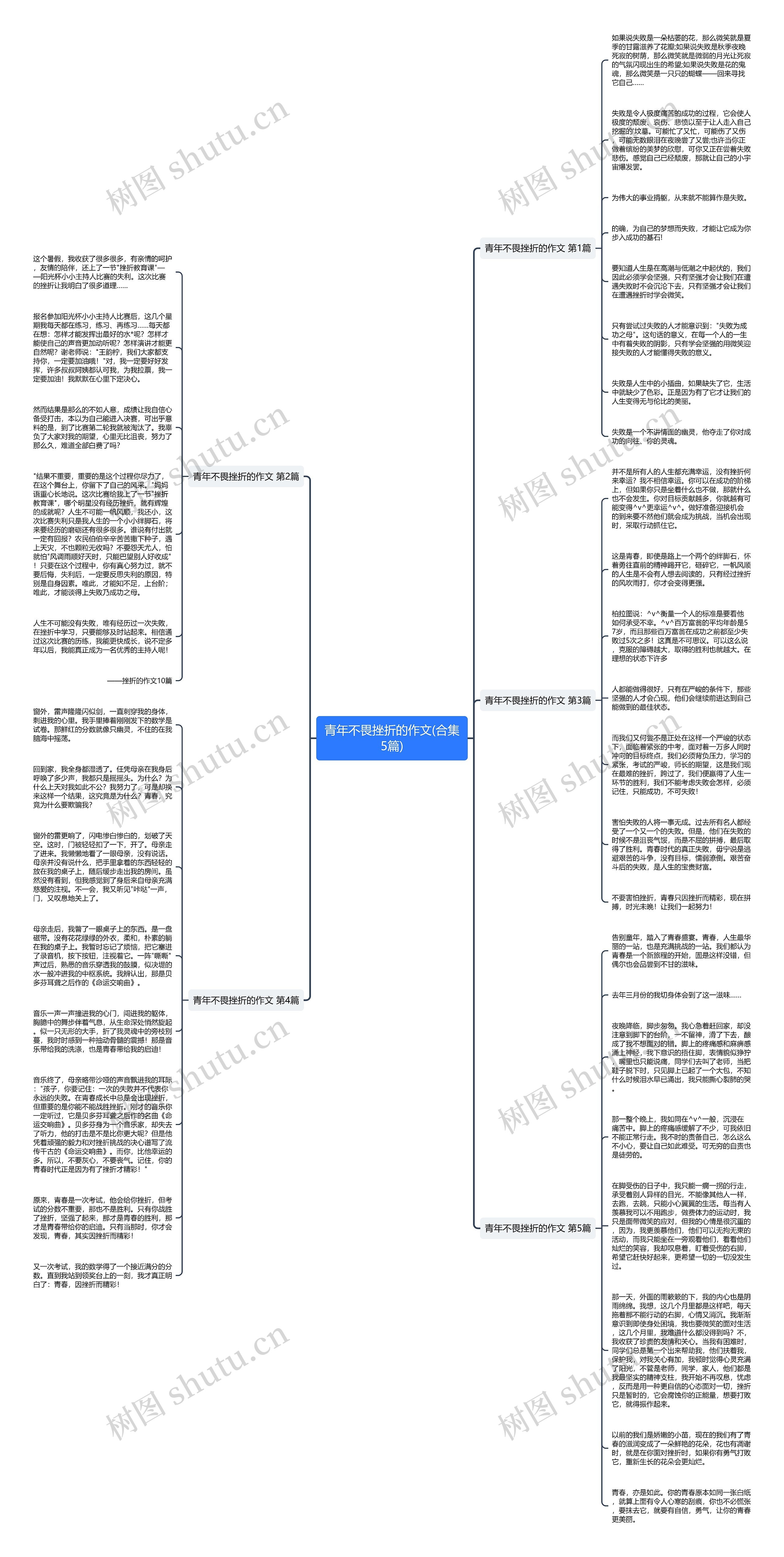 青年不畏挫折的作文(合集5篇)思维导图