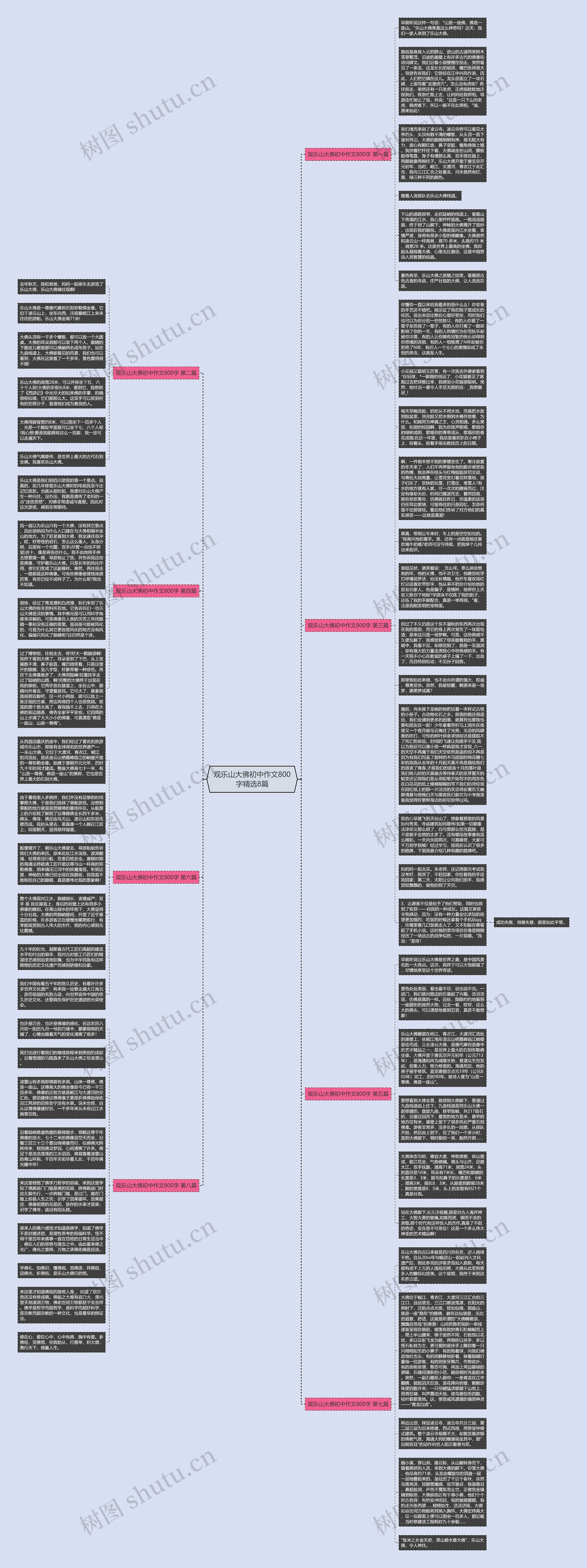 观乐山大佛初中作文800字精选8篇思维导图