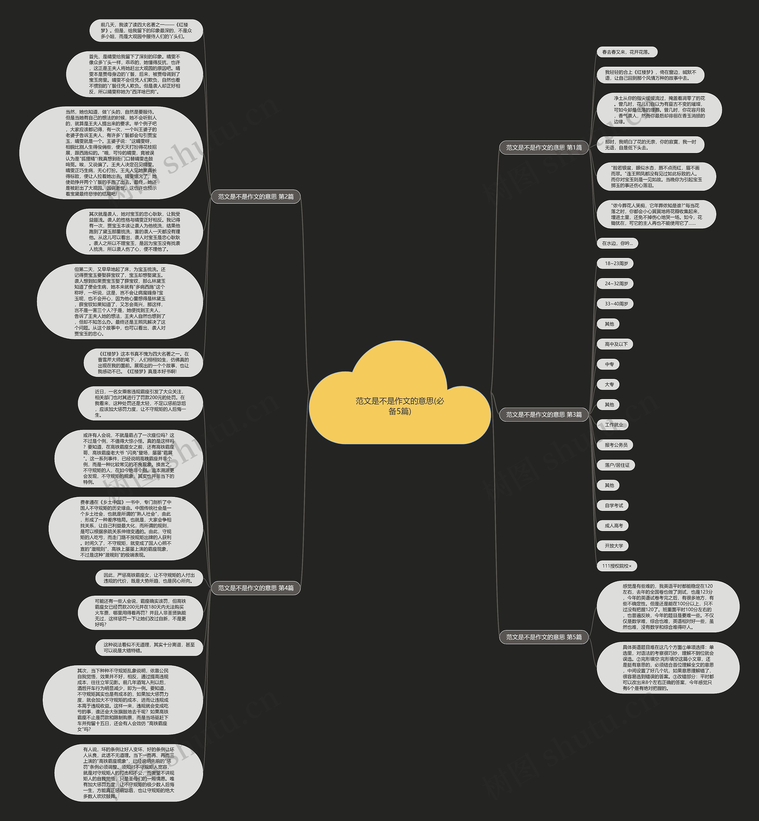 范文是不是作文的意思(必备5篇)思维导图