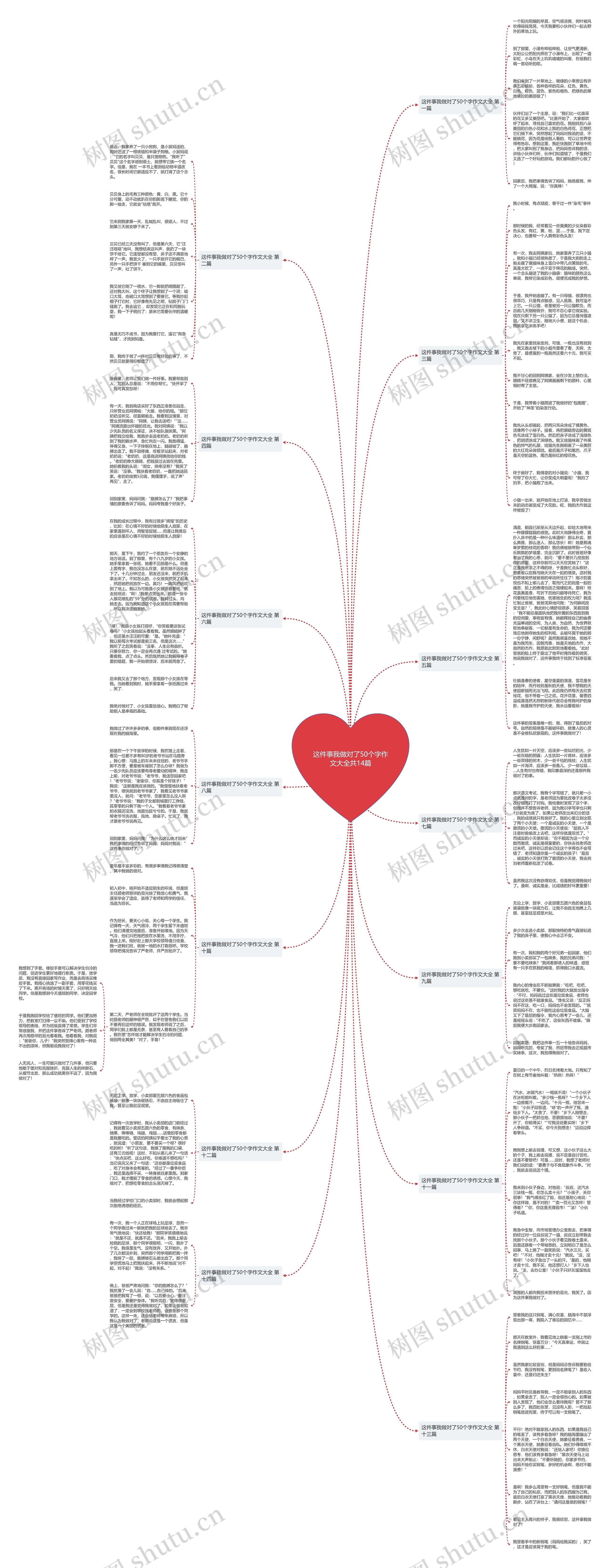 这件事我做对了50个字作文大全共14篇思维导图
