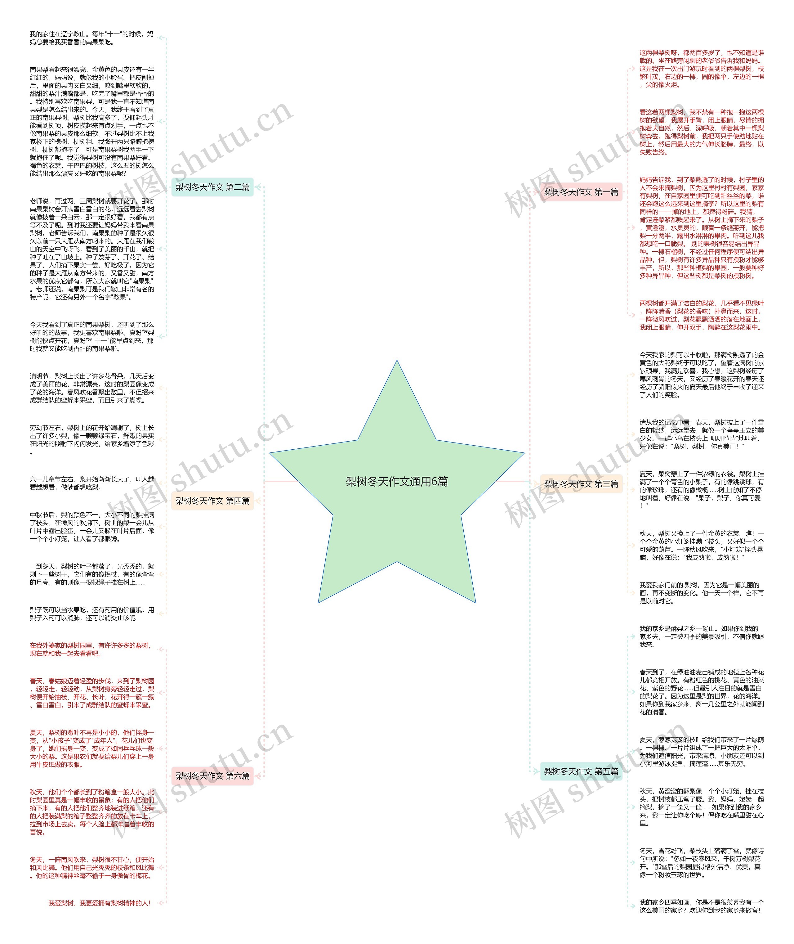 梨树冬天作文通用6篇