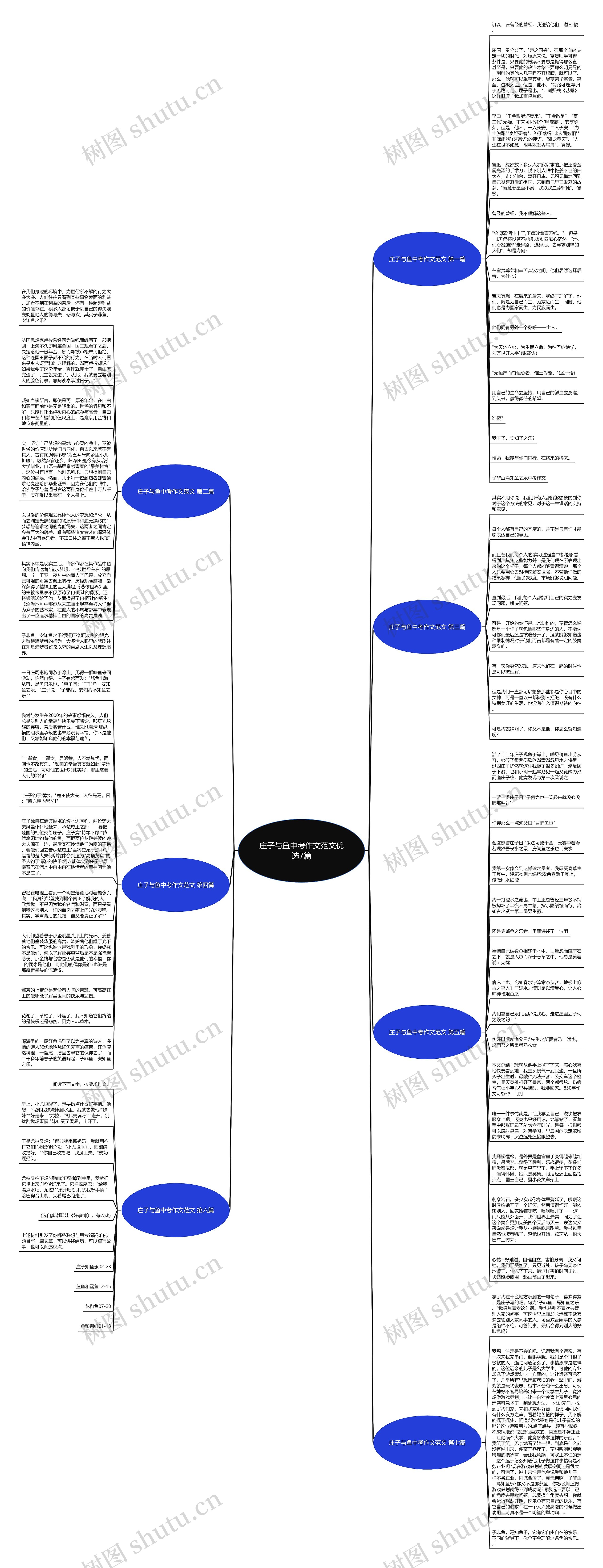 庄子与鱼中考作文范文优选7篇思维导图