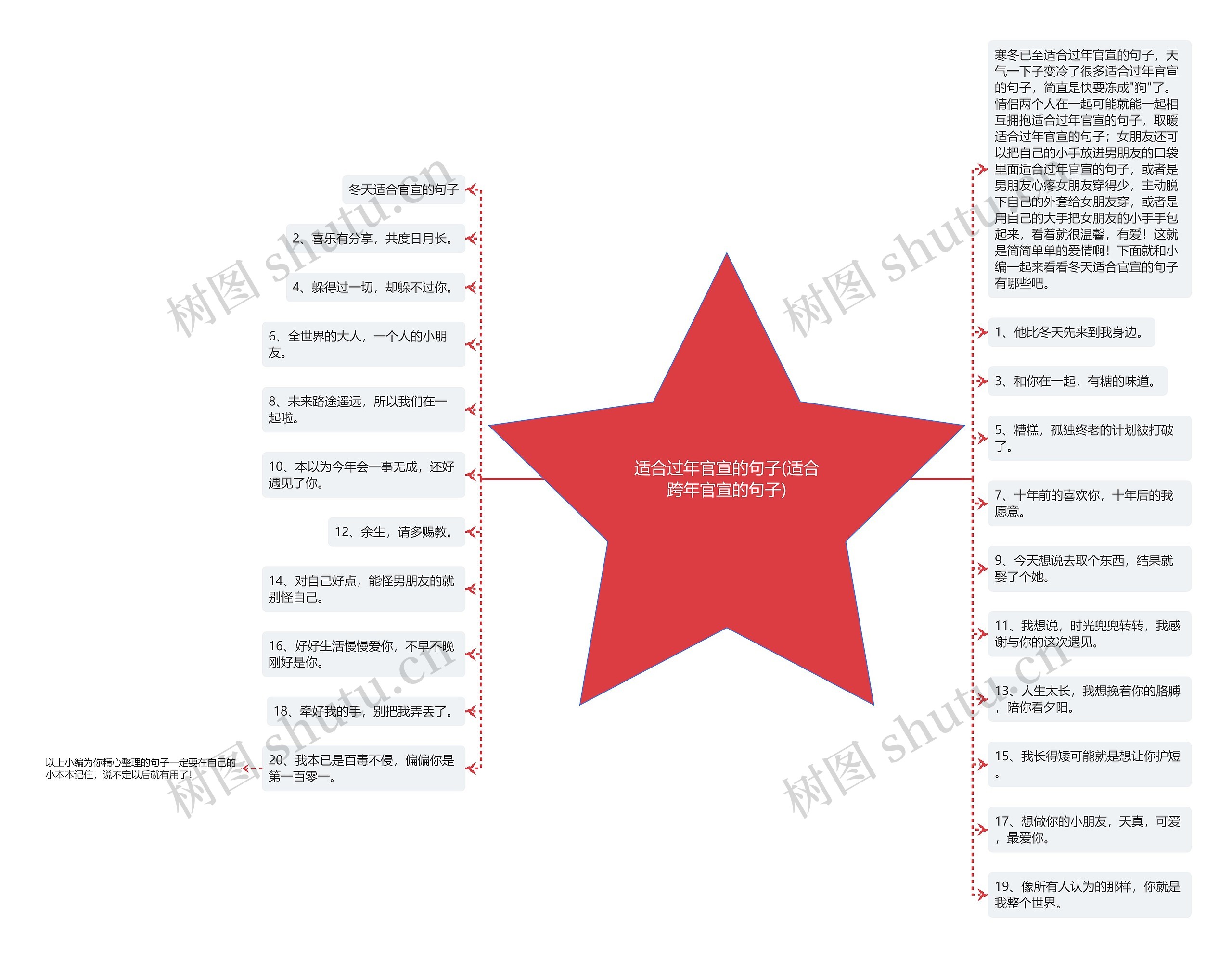 适合过年官宣的句子(适合跨年官宣的句子)思维导图