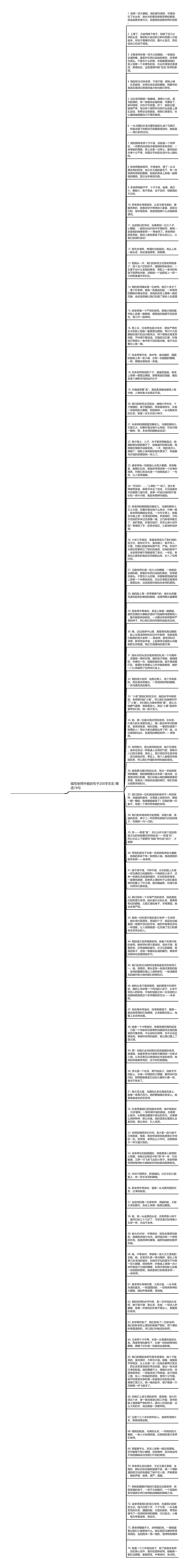 描写老师外貌的句子200字左右精选74句