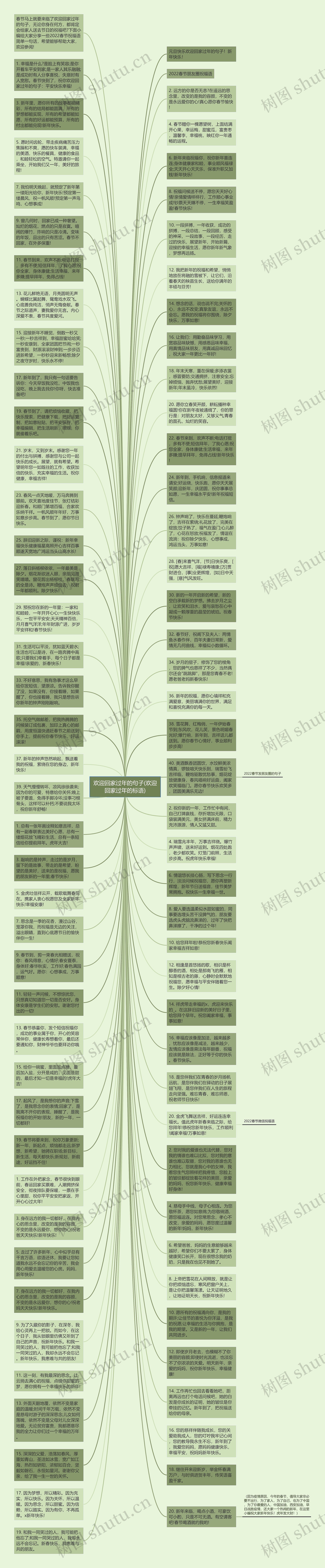 欢迎回家过年的句子(欢迎回家过年的标语)思维导图