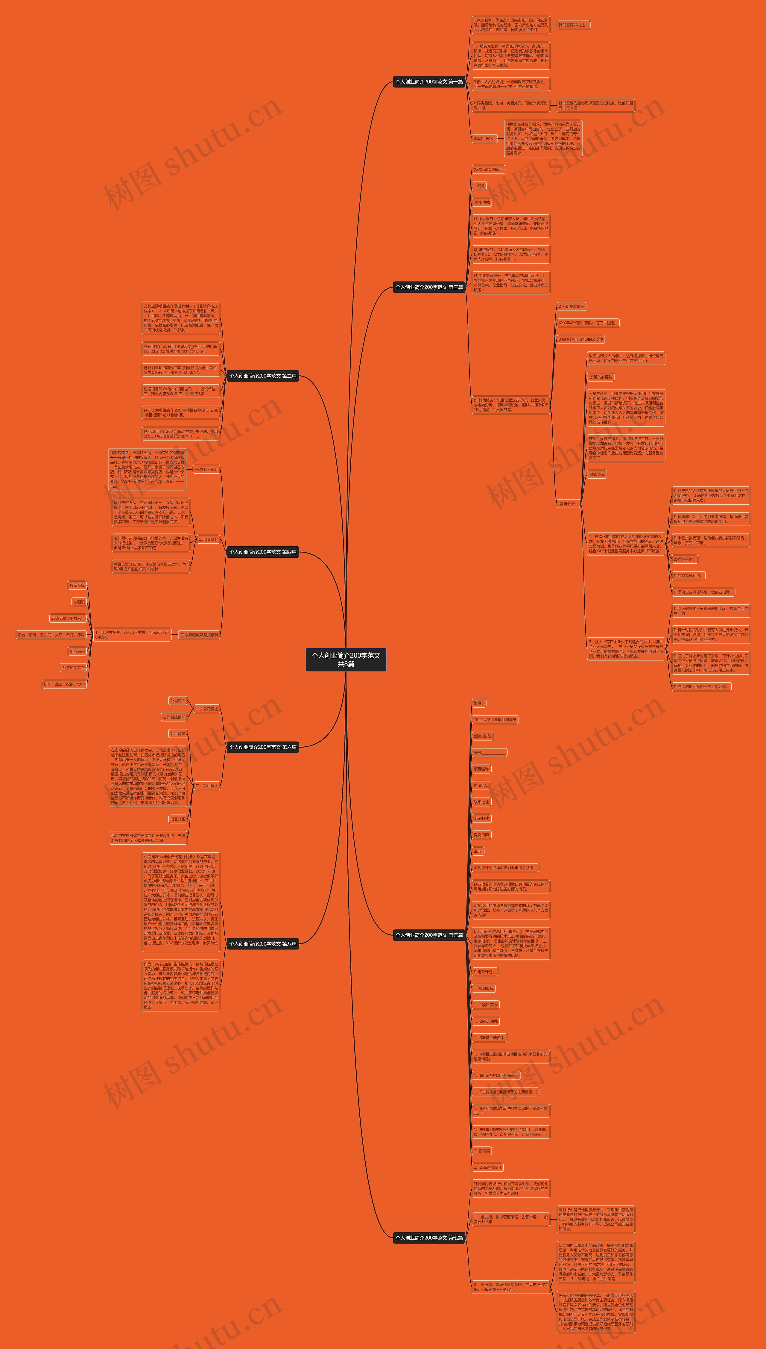 个人创业简介200字范文共8篇思维导图