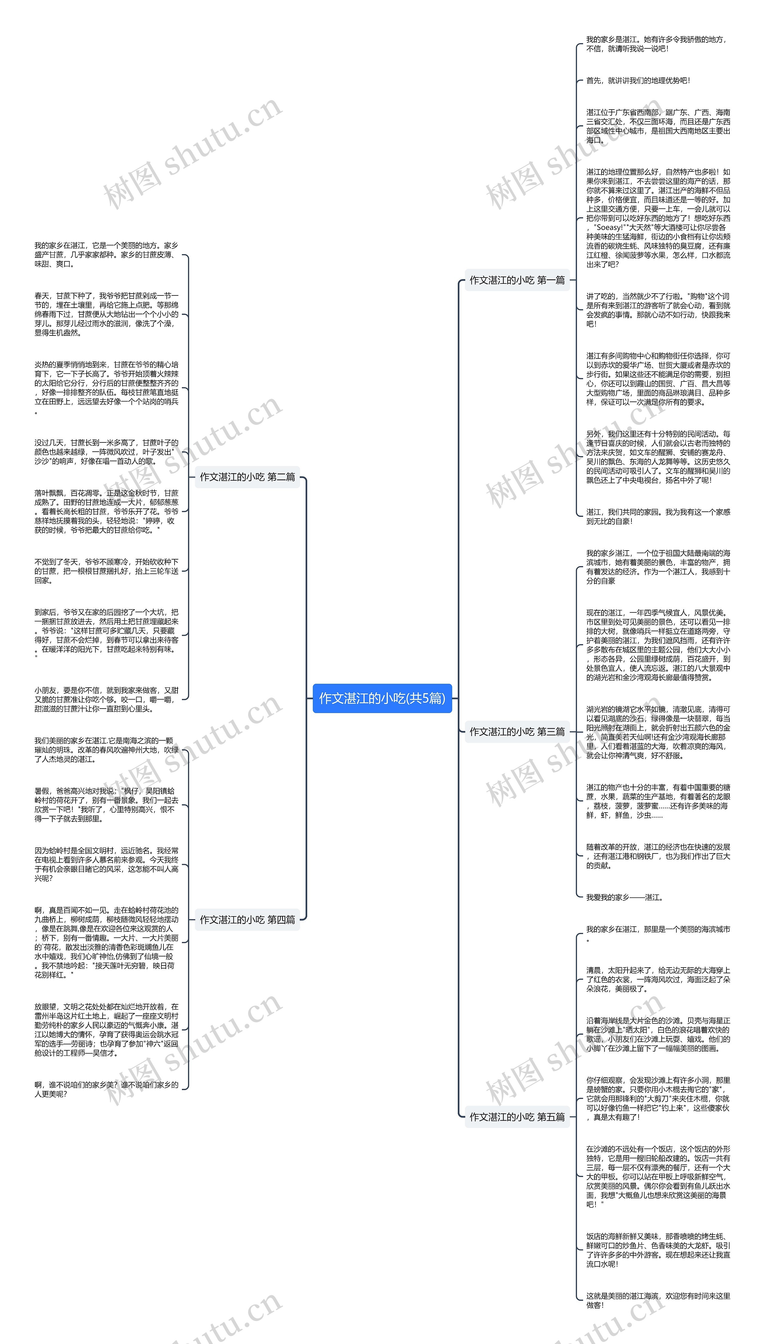 作文湛江的小吃(共5篇)思维导图
