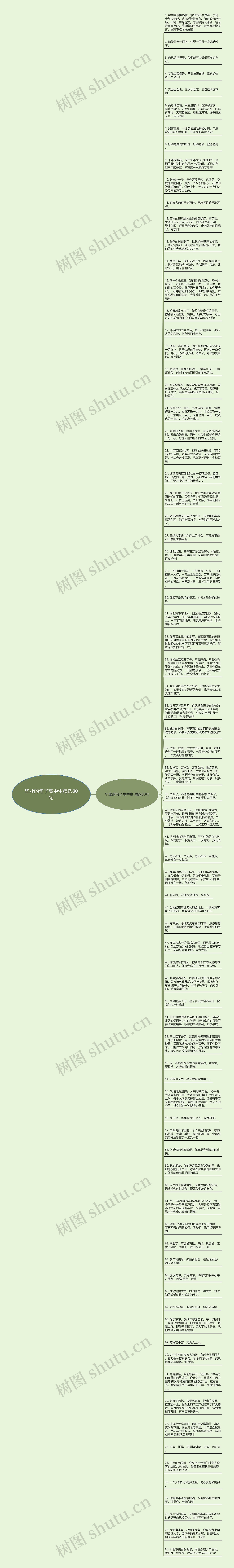 毕业的句子高中生精选80句思维导图