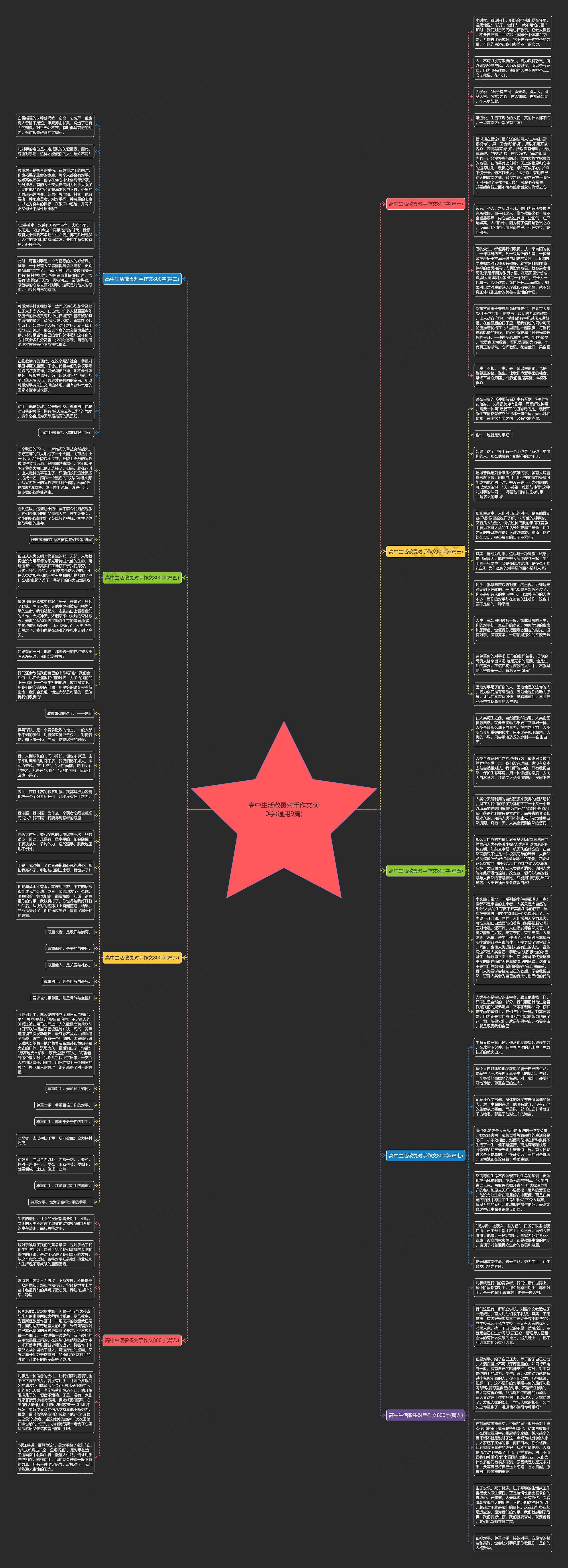 高中生活敬畏对手作文800字(通用9篇)思维导图