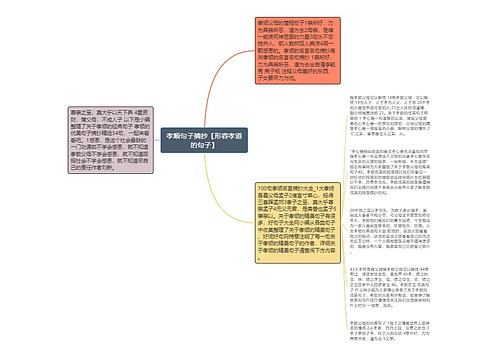 孝顺句子摘抄【形容孝道的句子】思维导图